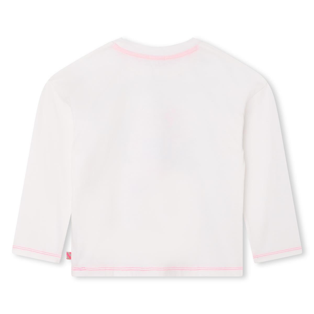 Girls Beige Printed T-Shirt