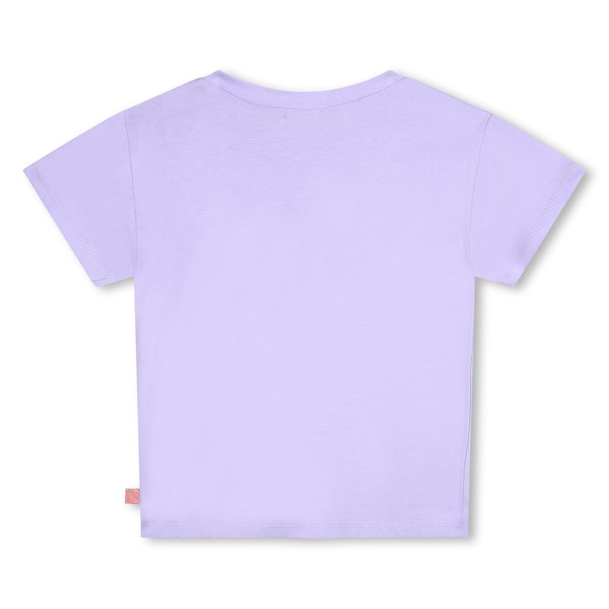 Girls Violet Printed T-Shirt