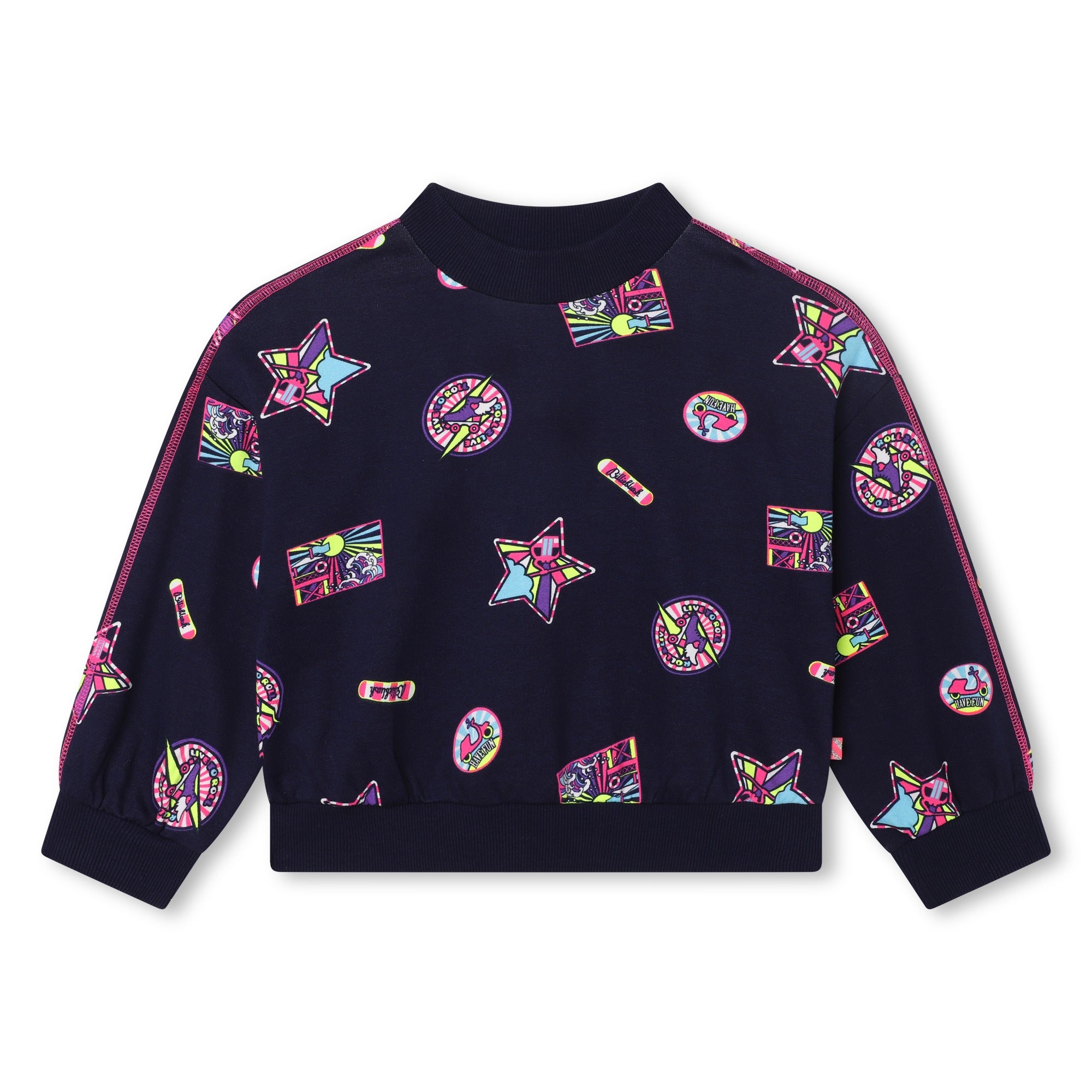 Girls Blue Printed Cotton Set