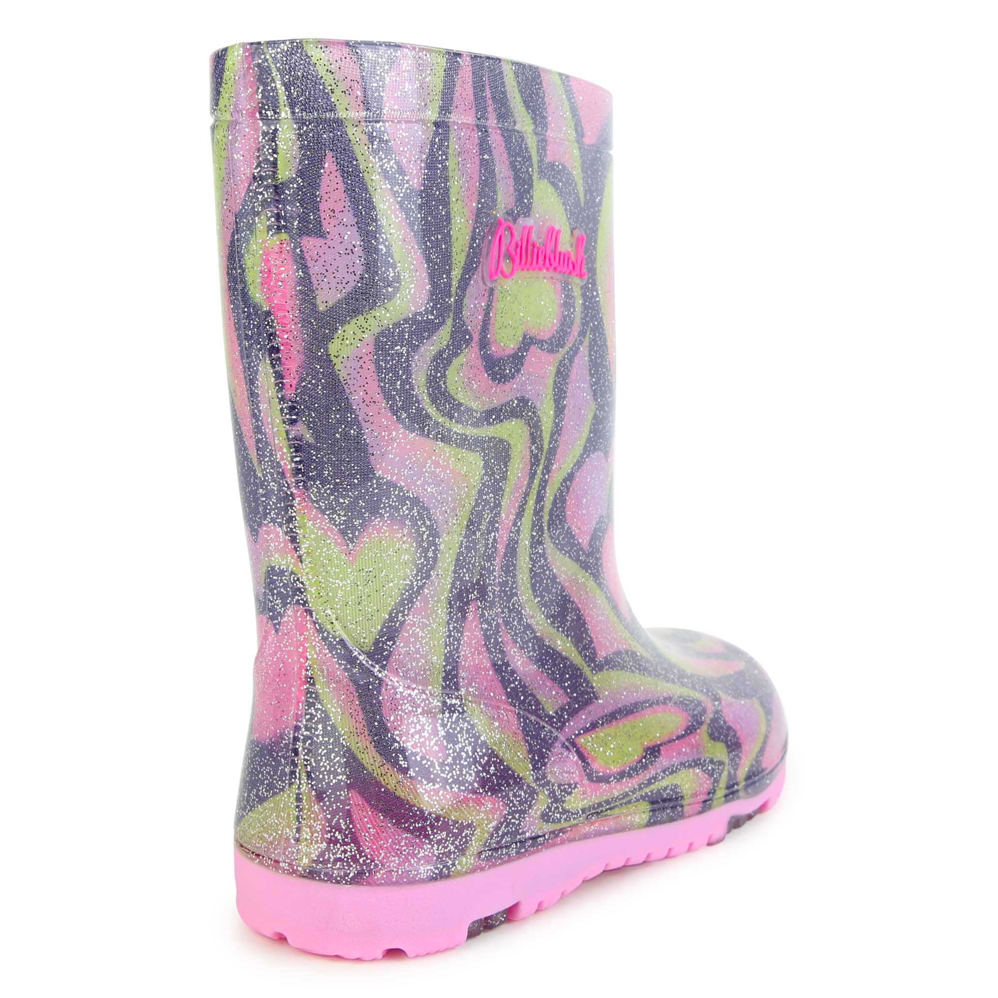Girls Blue Logo Rain Shoes