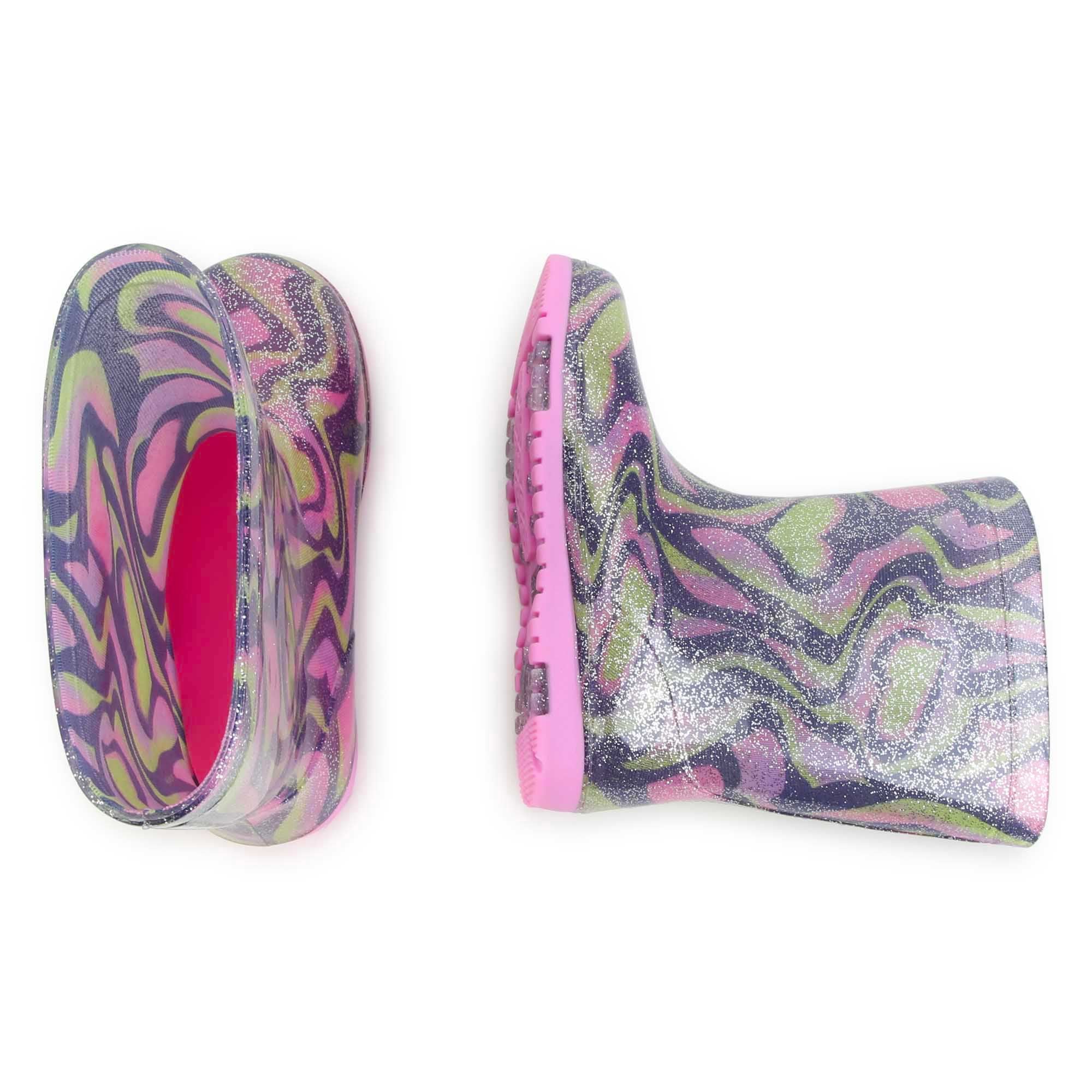 Girls Blue Logo Rain Shoes