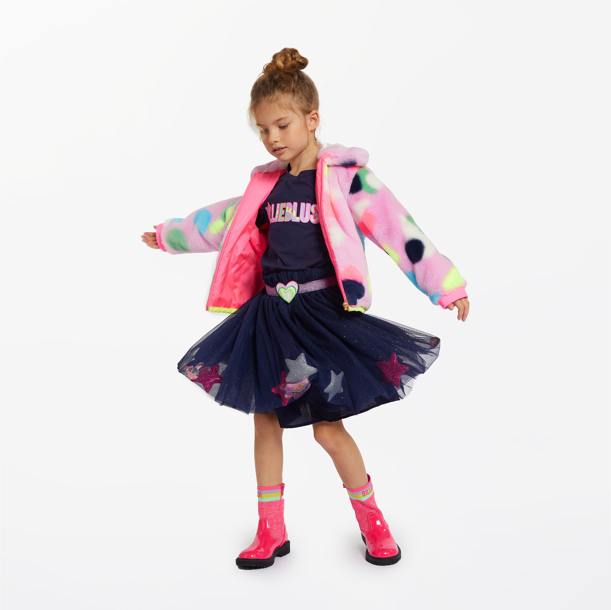 Girls Pink Logo Boots