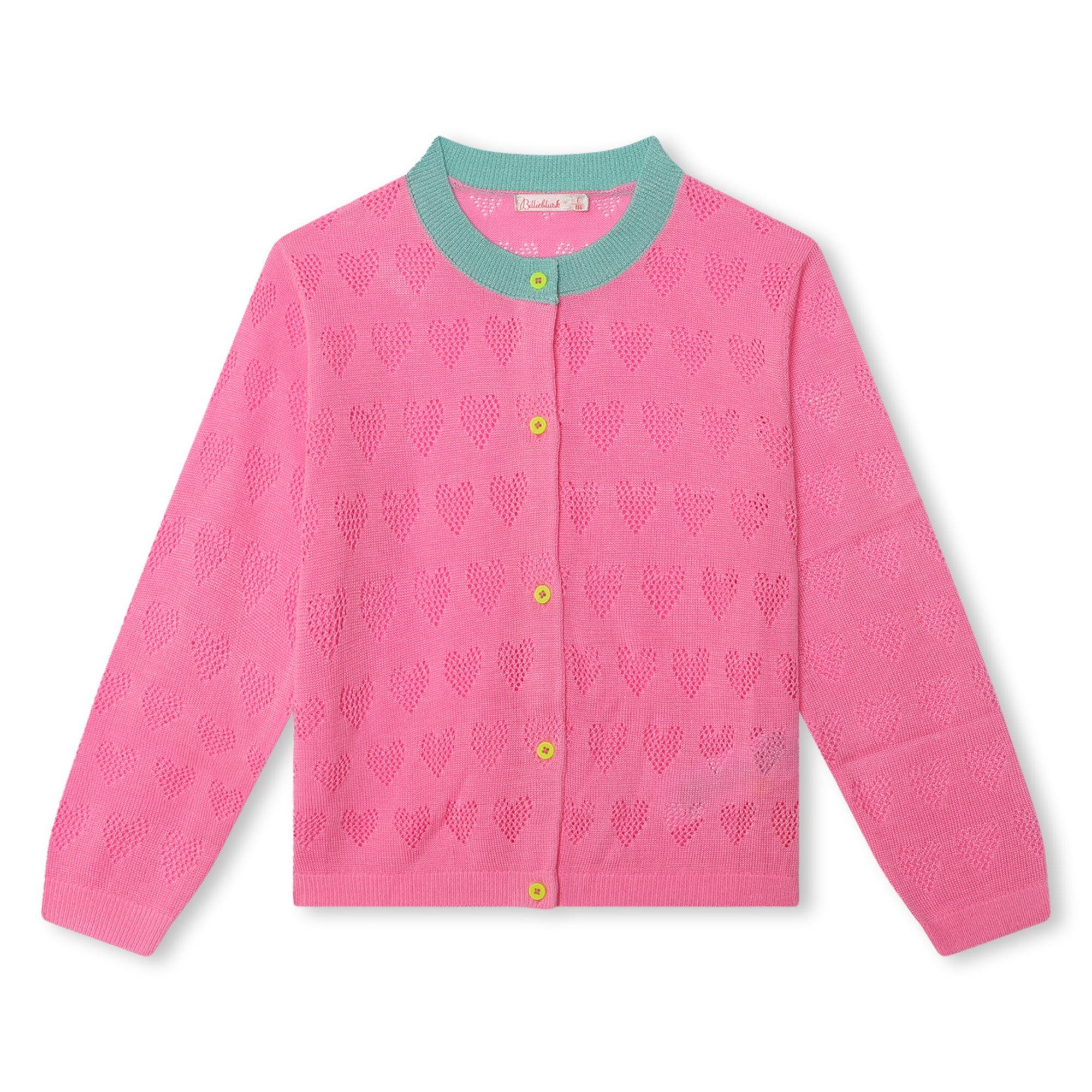 Girls Pink Knit Cardigan