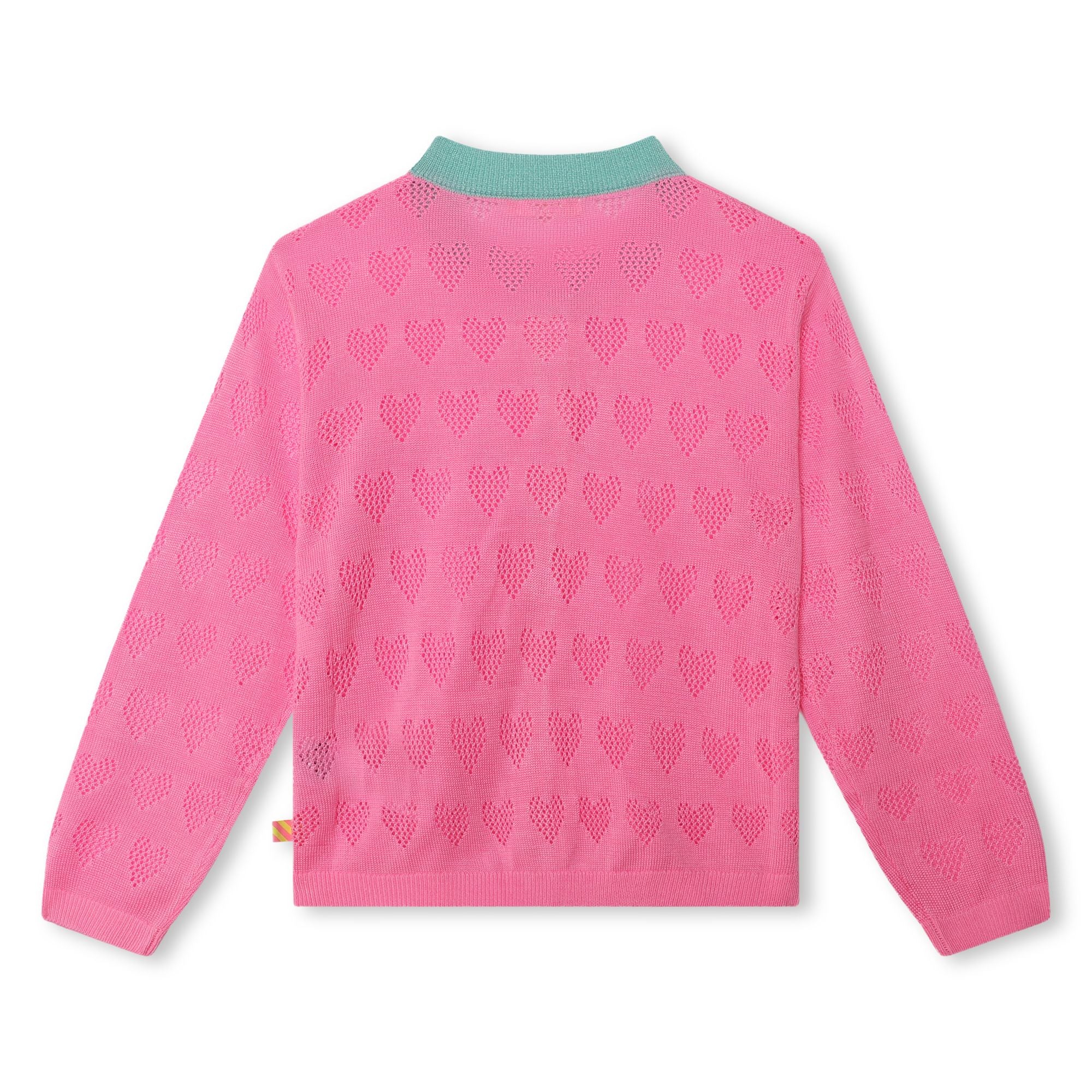 Girls Pink Knit Cardigan