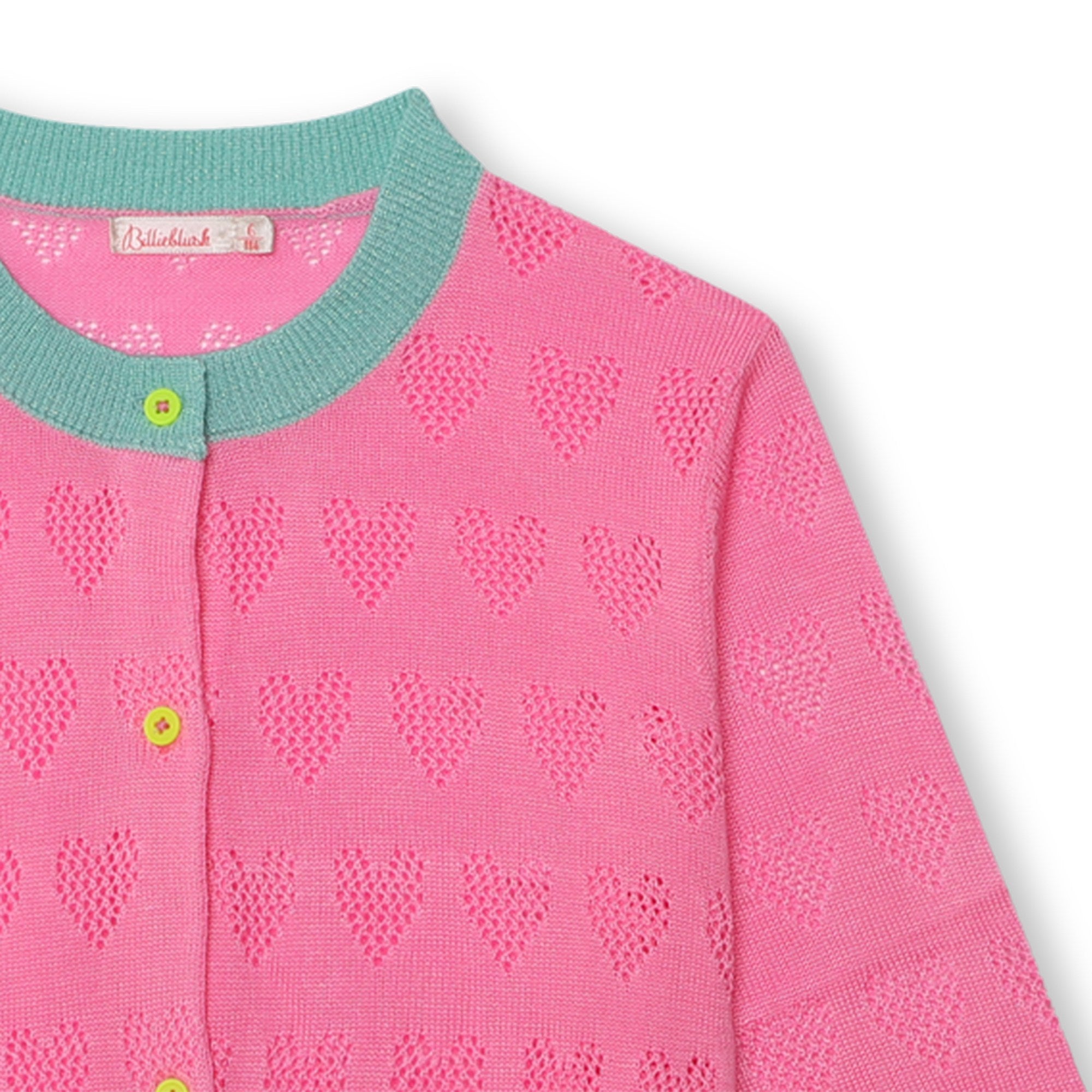 Girls Pink Knit Cardigan