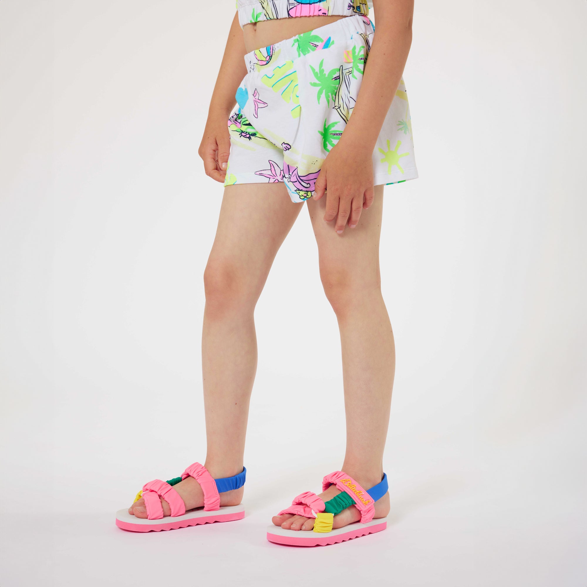 Girls Multicolor Velcro Strap Sandals