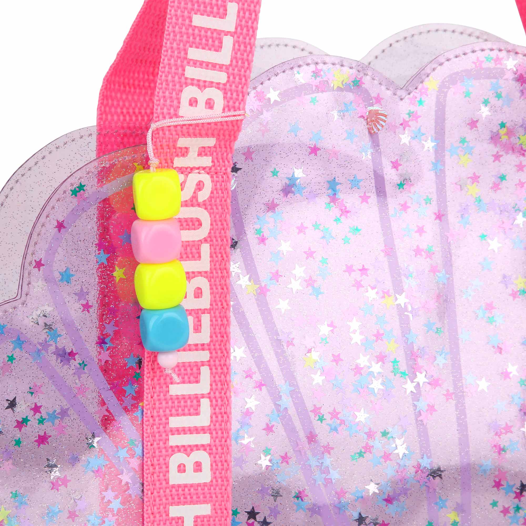Girls Light Purple Glitter Shell Handbag
