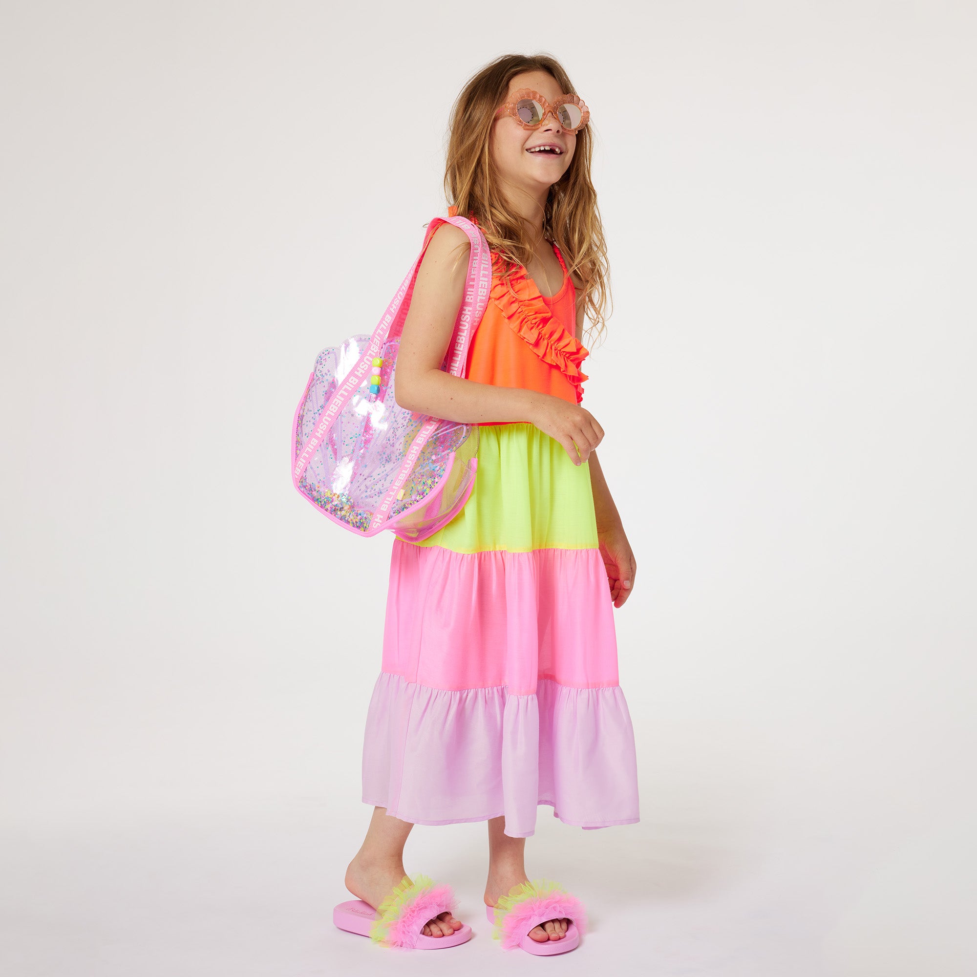 Girls Light Purple Glitter Shell Handbag