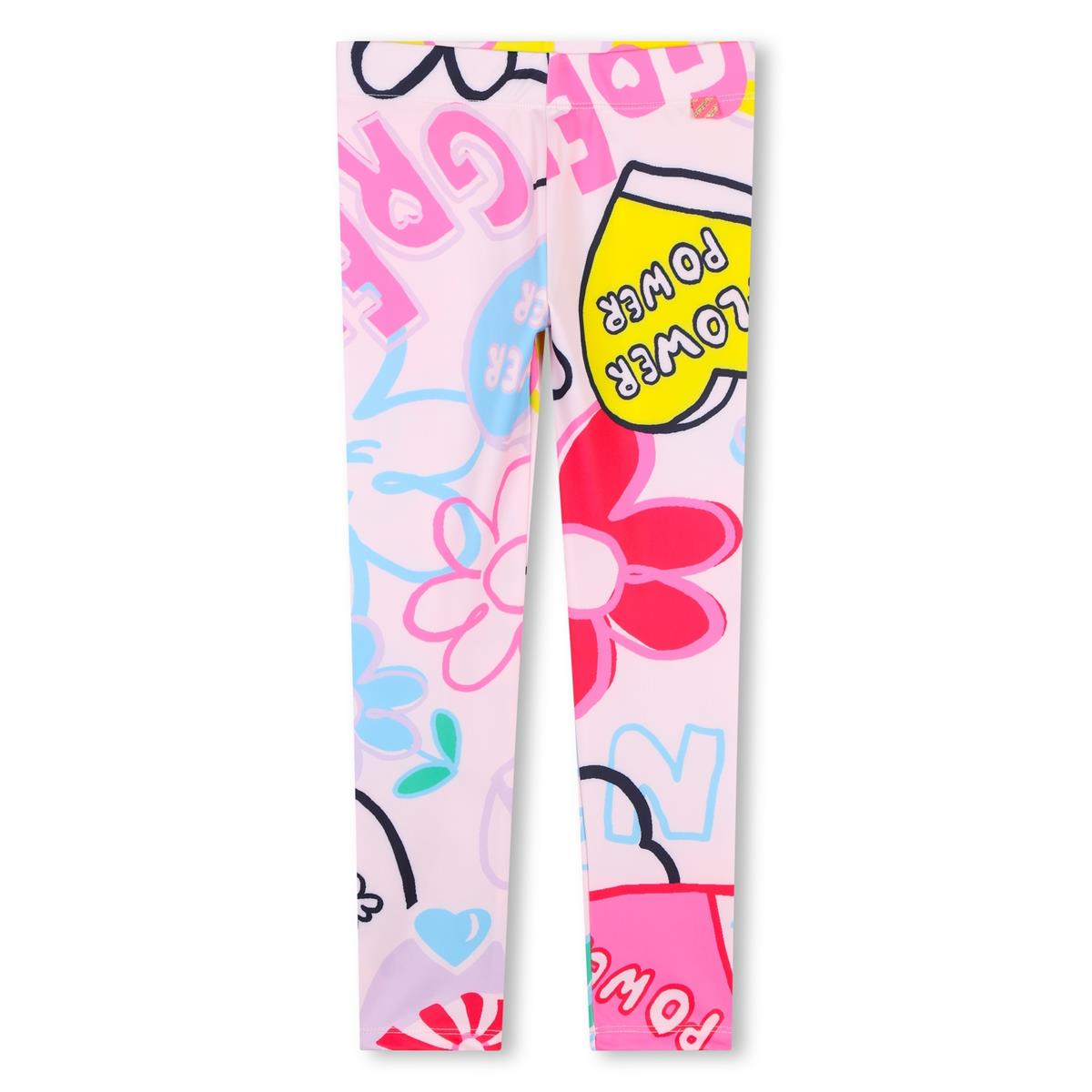 Girls Multicolor Printed Leggings