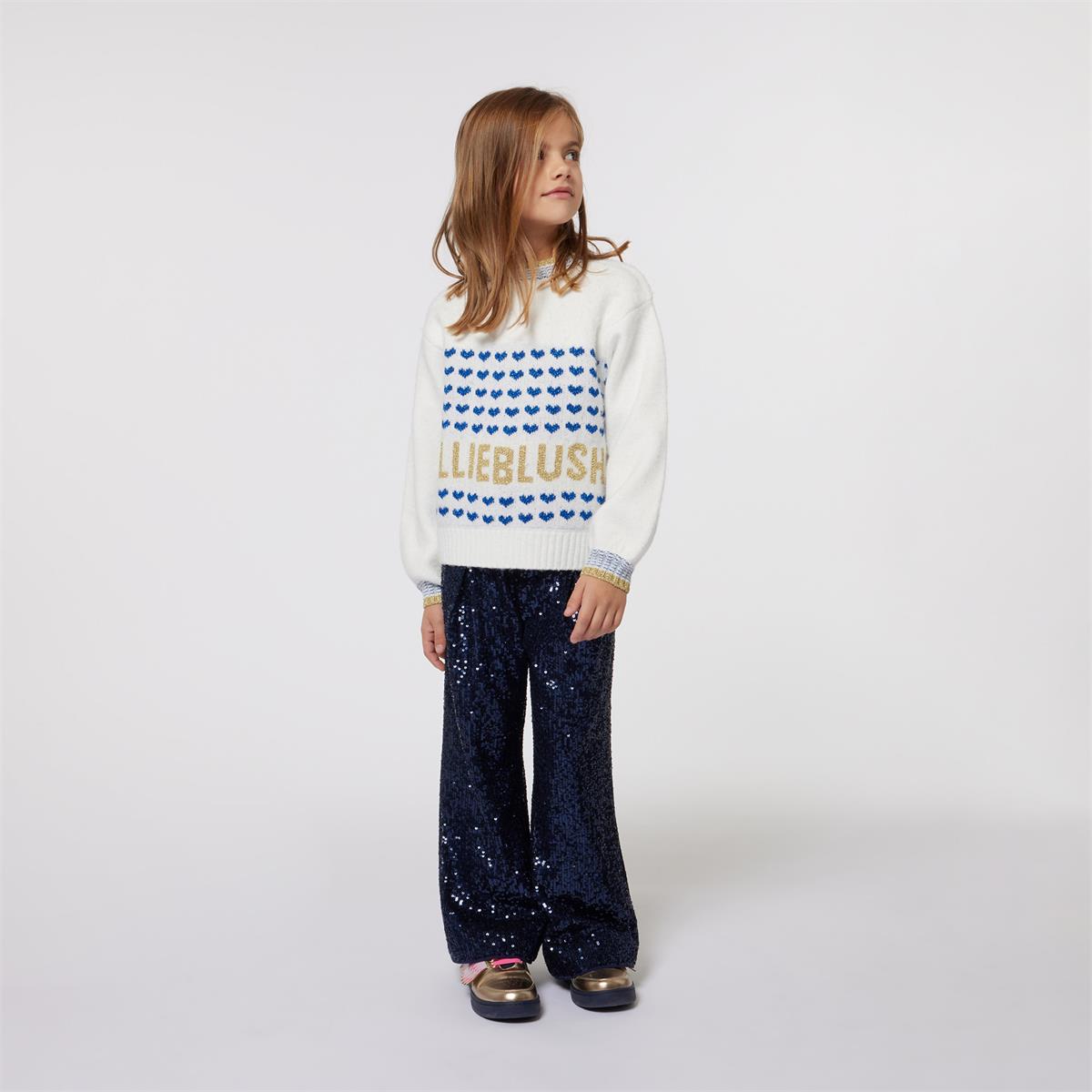 Girls White Knit Sweater