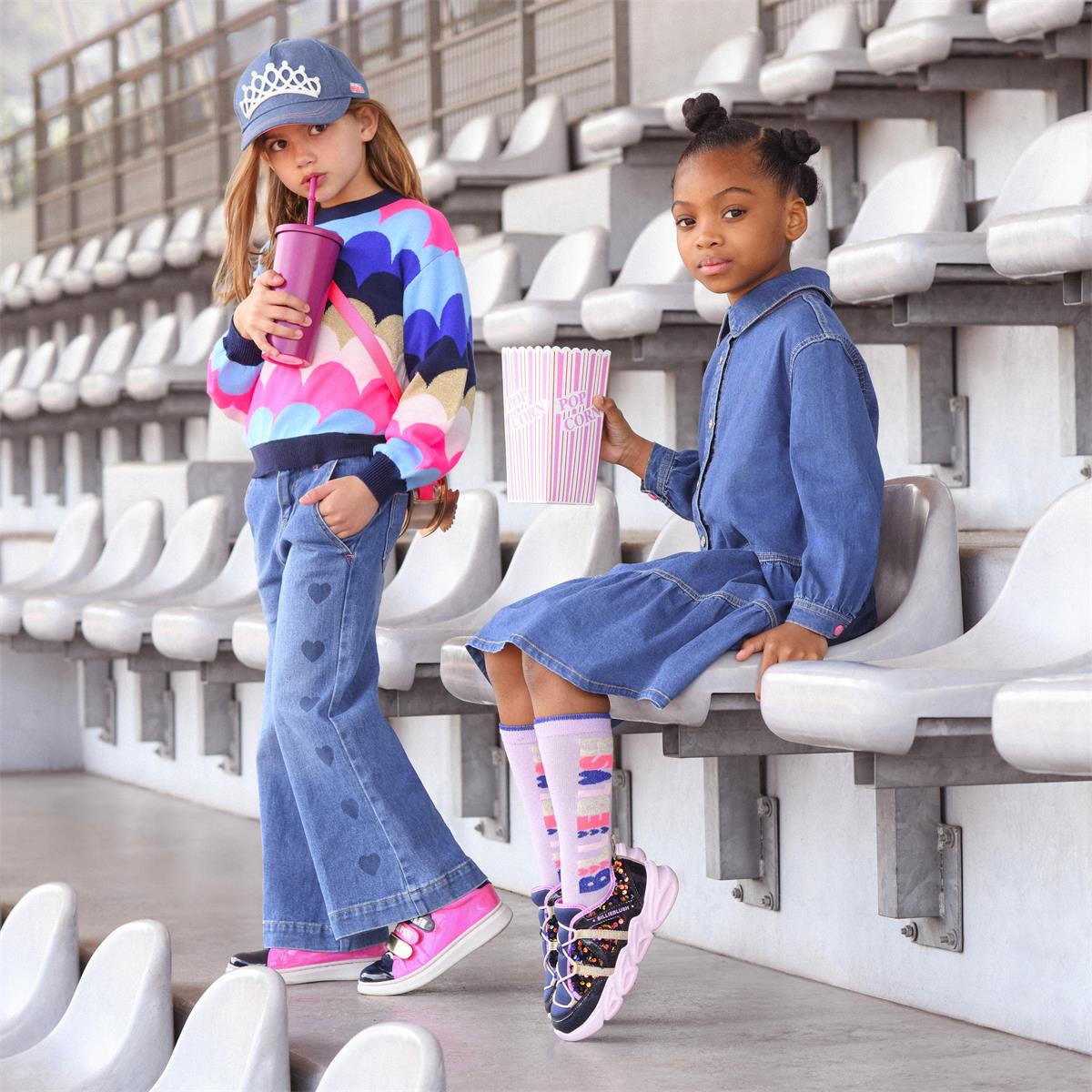 Girls Purple Cotton Socks Set(2 Pack)