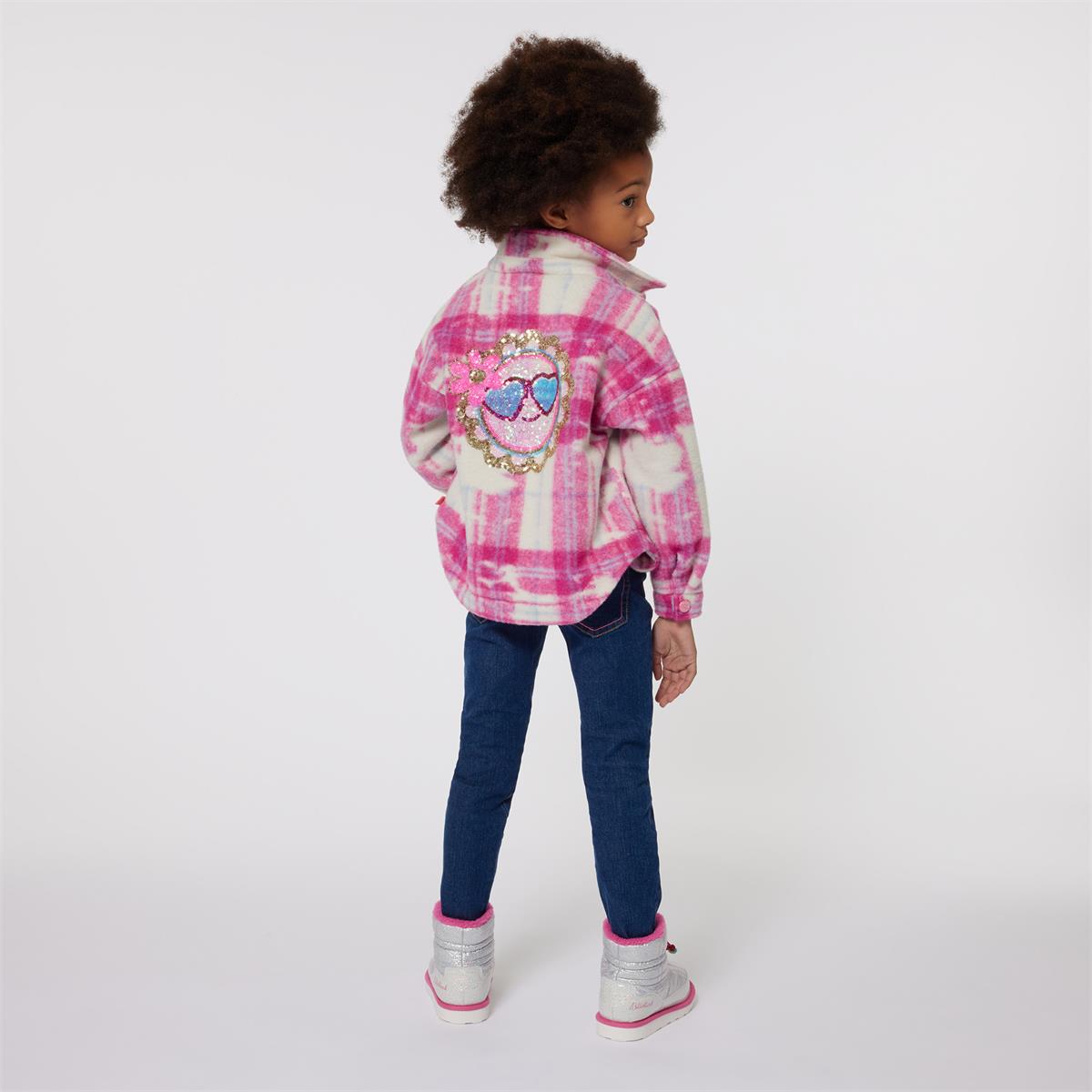 Girls Pink Check Shirt
