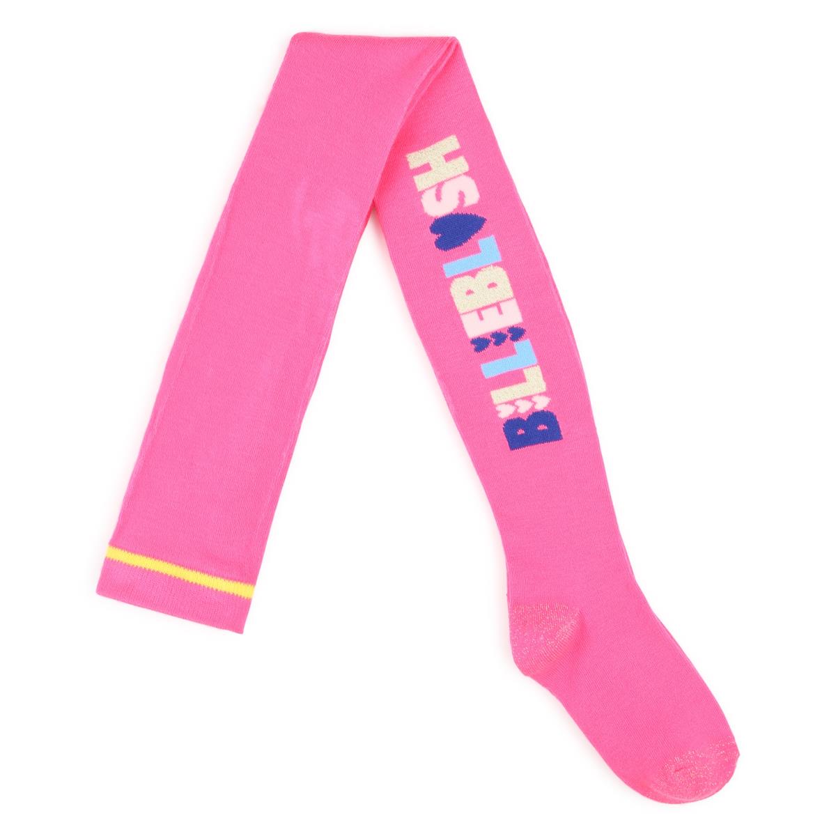Girls Pink Cotton Tights