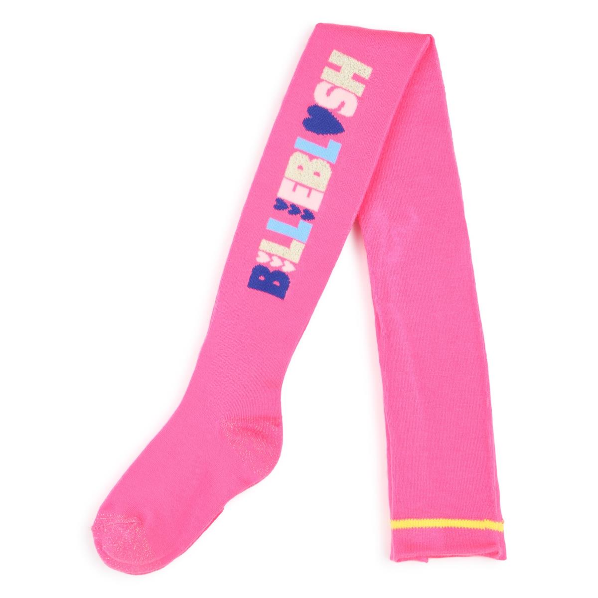 Girls Pink Cotton Tights