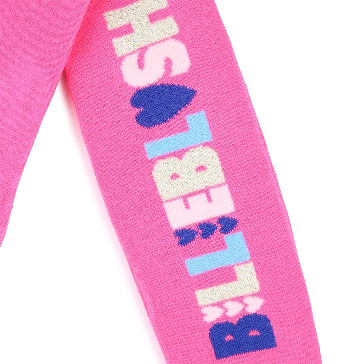 Girls Pink Cotton Tights
