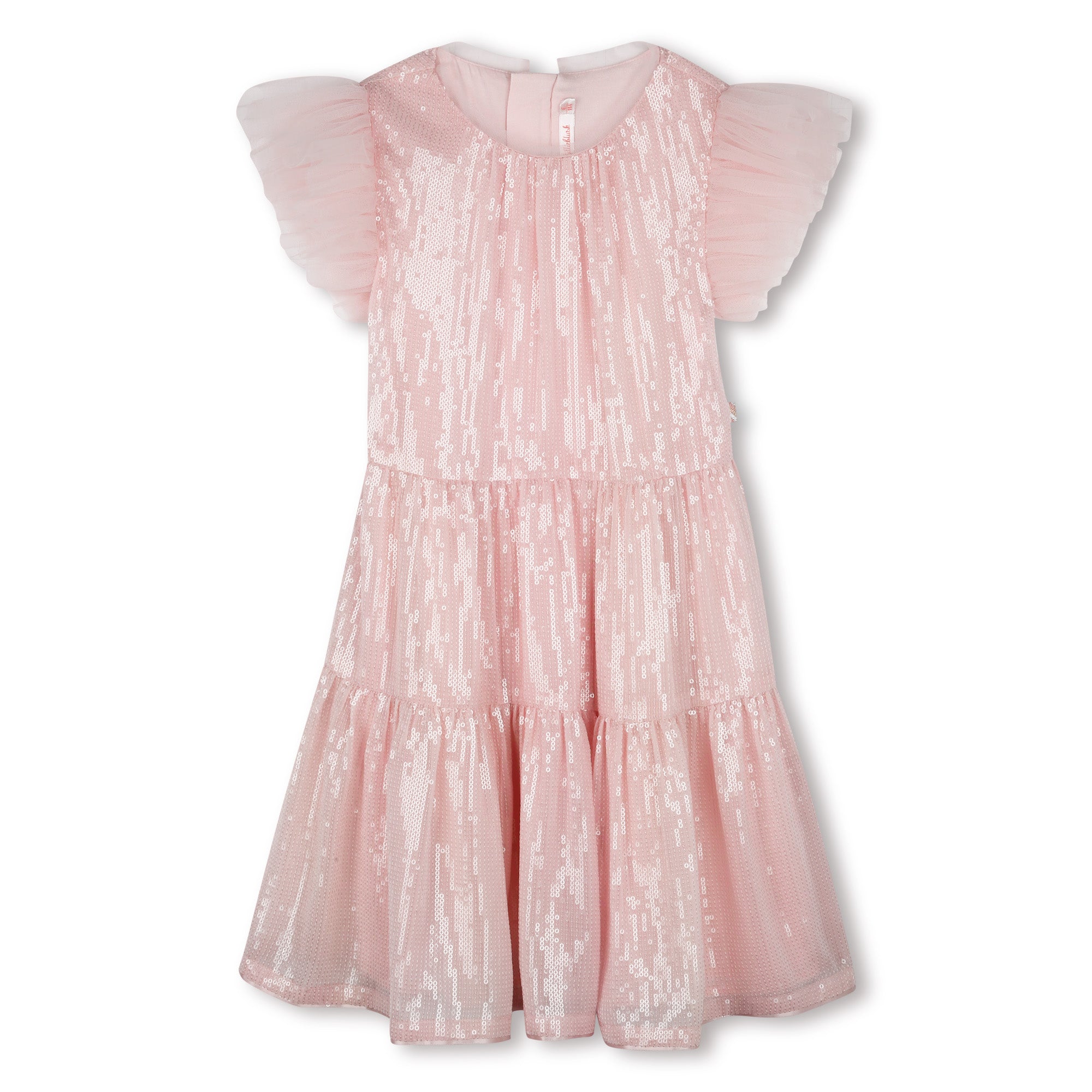 Girls Pink Sequin Tulle Dress