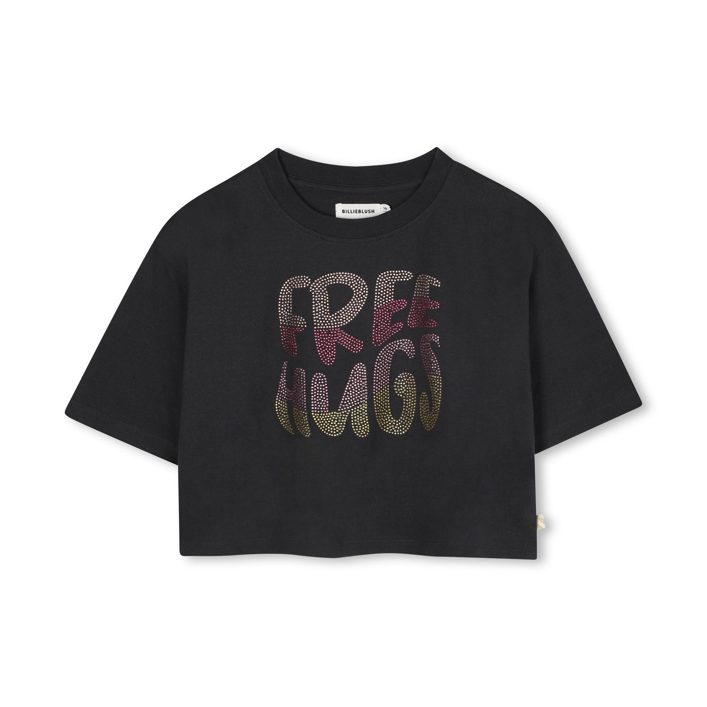 Girls Dark Grey Cotton T-Shirt