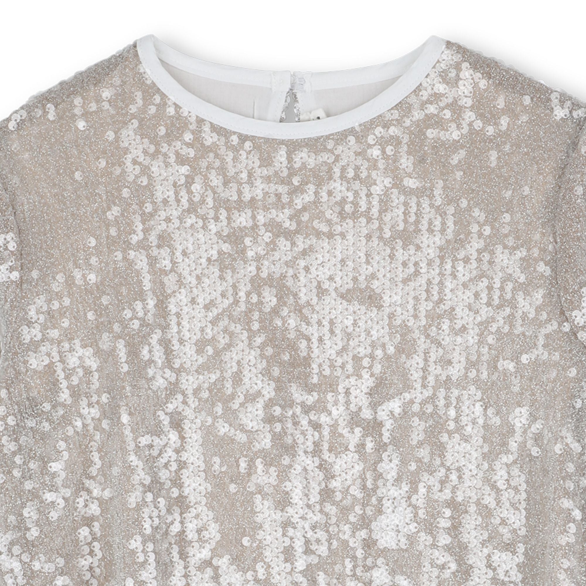 Girls Champange Sequin Dress