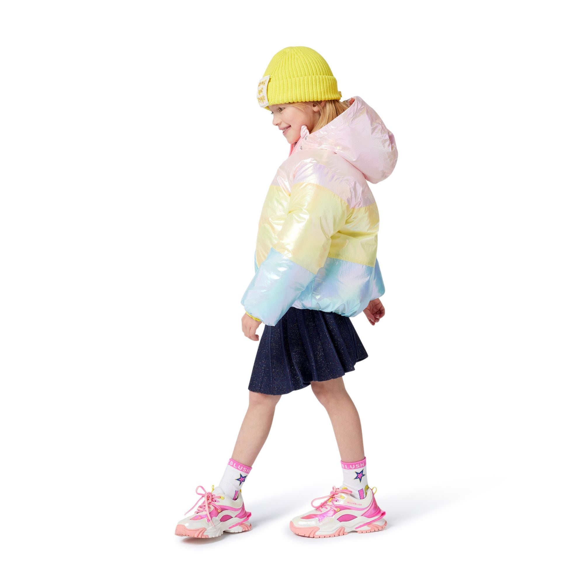 Girls Multicolor Padded Jacket