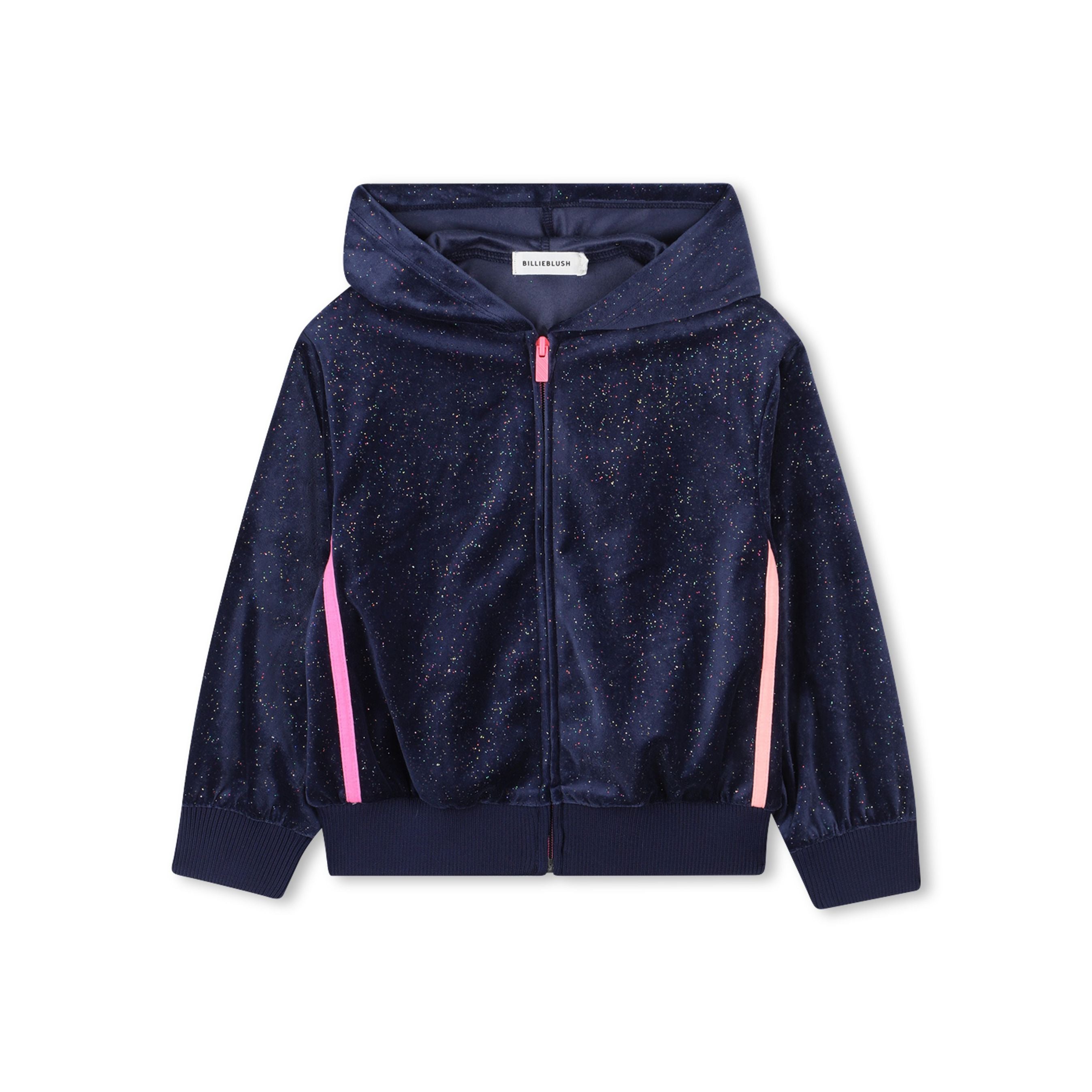 Girls Dark Blue Velvet Set