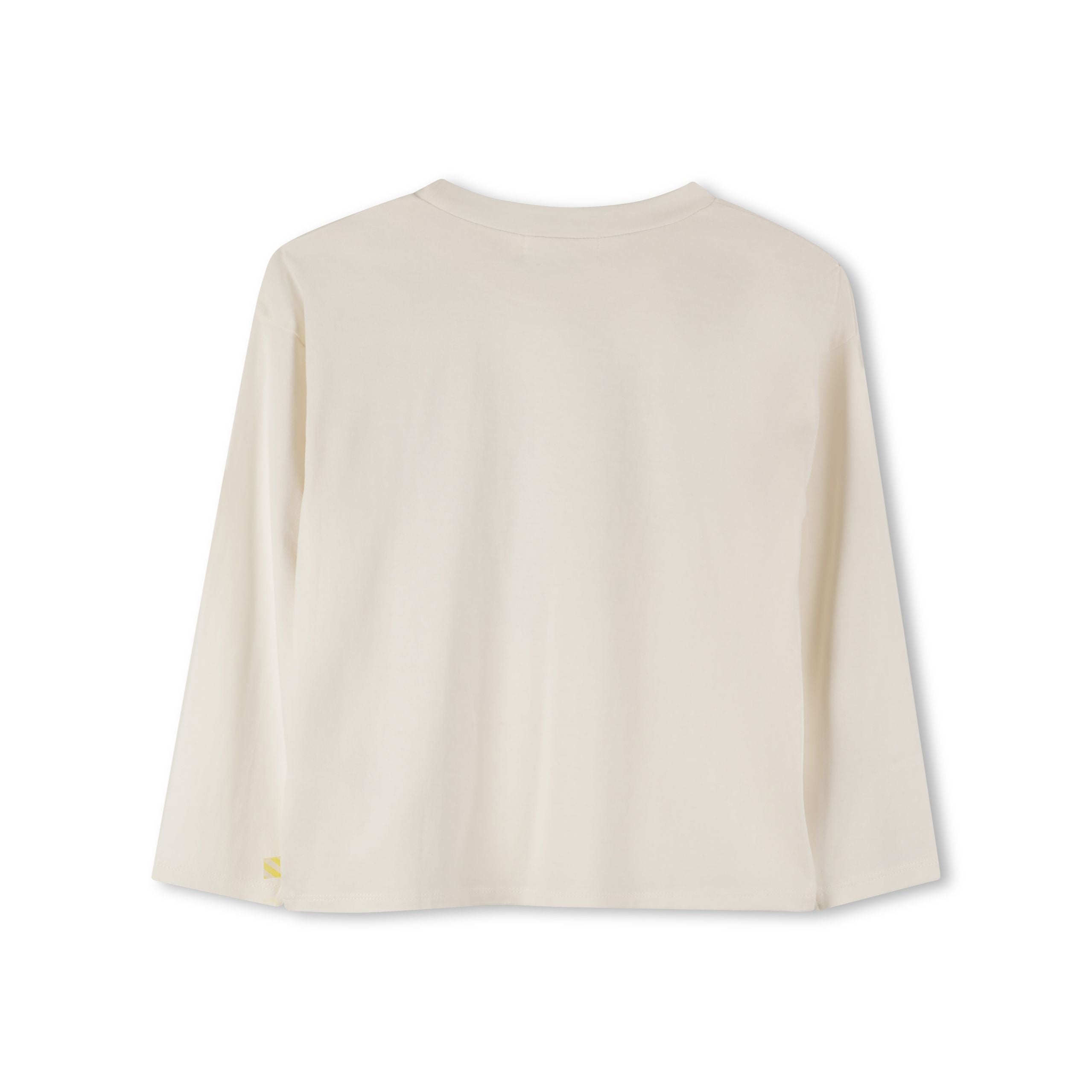 Girls Ivory Printed Cotton T-Shirt