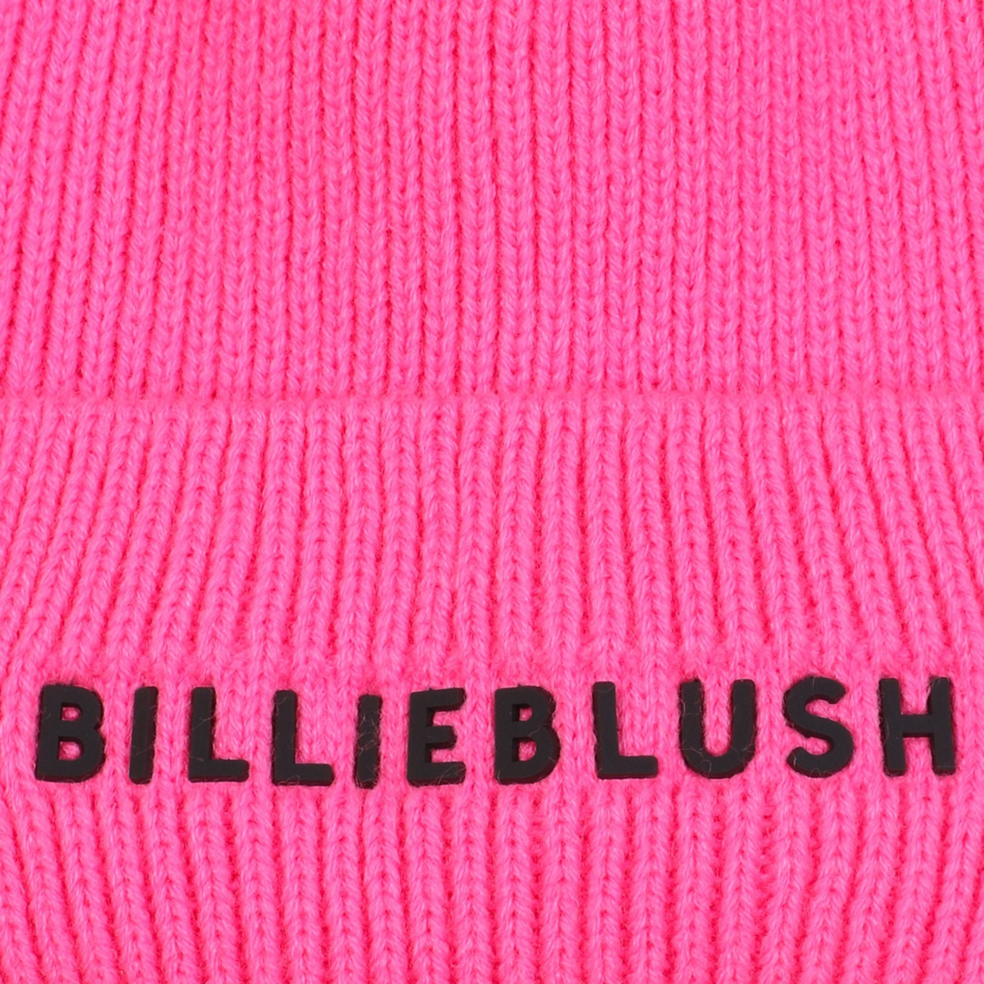 Girls Bright Pink Logo Knit Hat