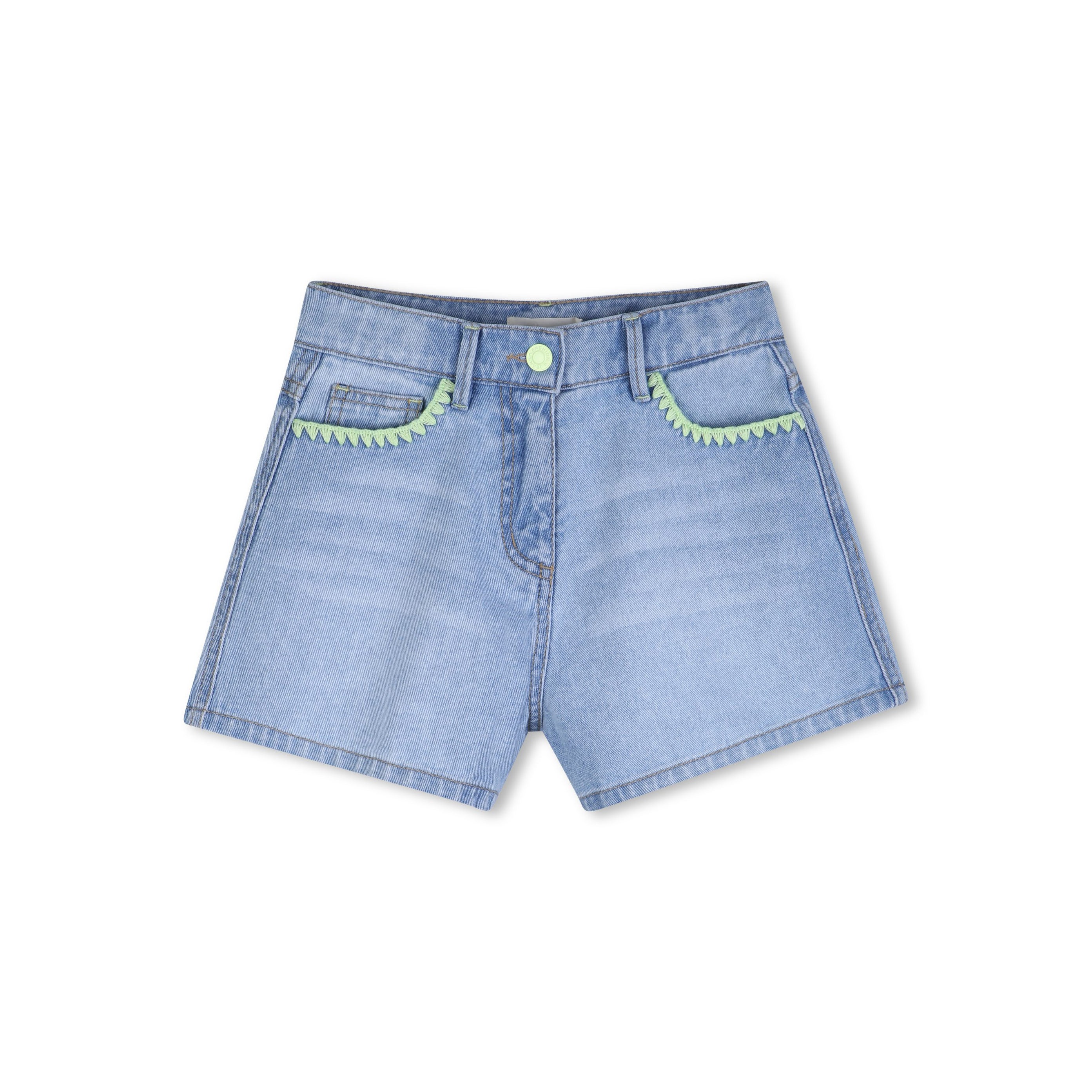 Girls Light Blue Denim Shorts