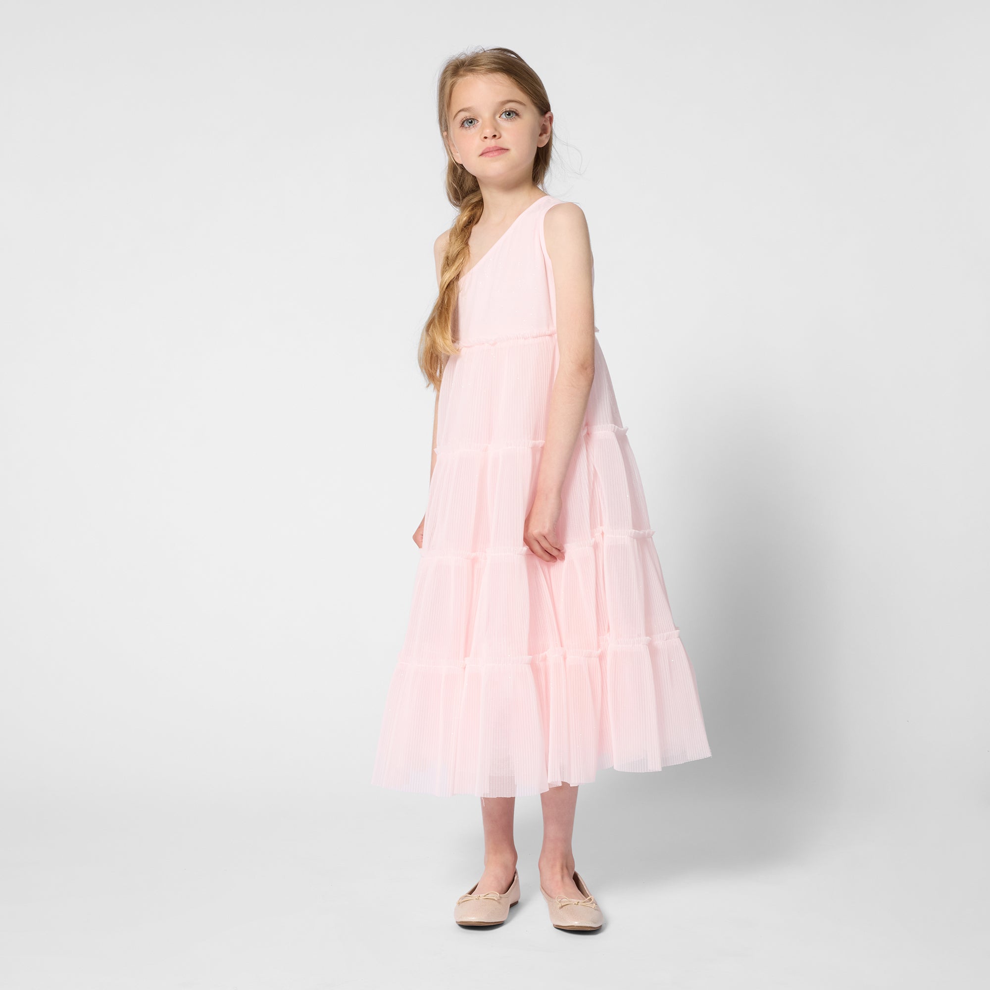 Girls Light Pink Tulle Dress