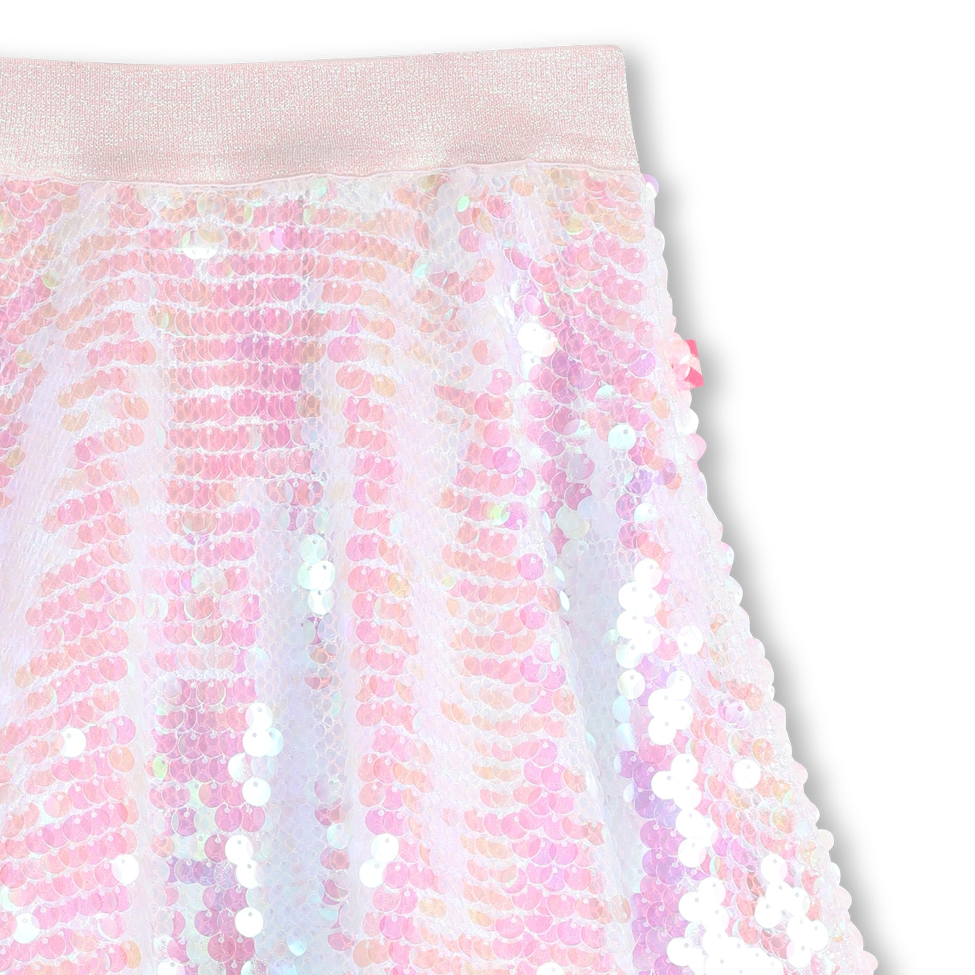 Girls Light Pink Sequin Skirt