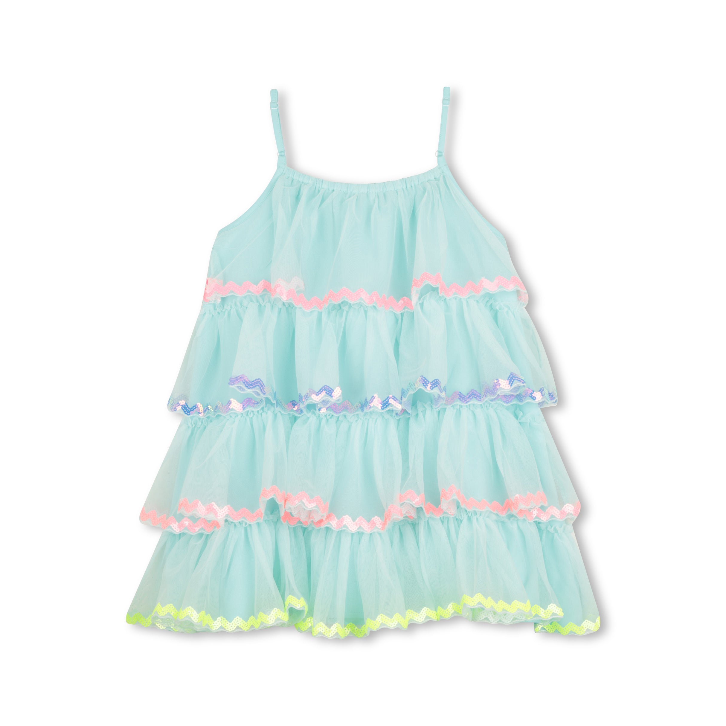 Girls Light Blue Strap Dress