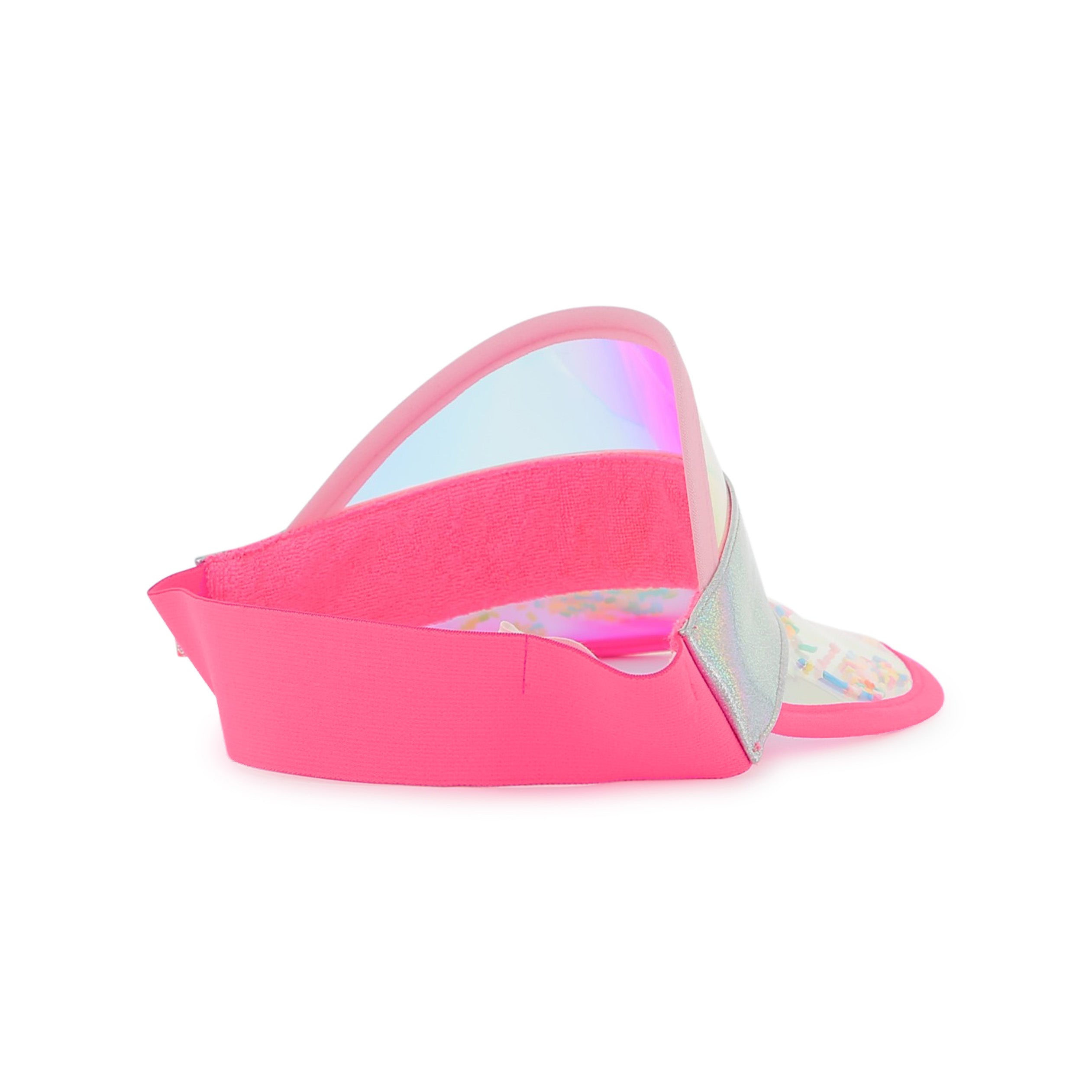 Girls Silver & Pink Transparent Sun Visor