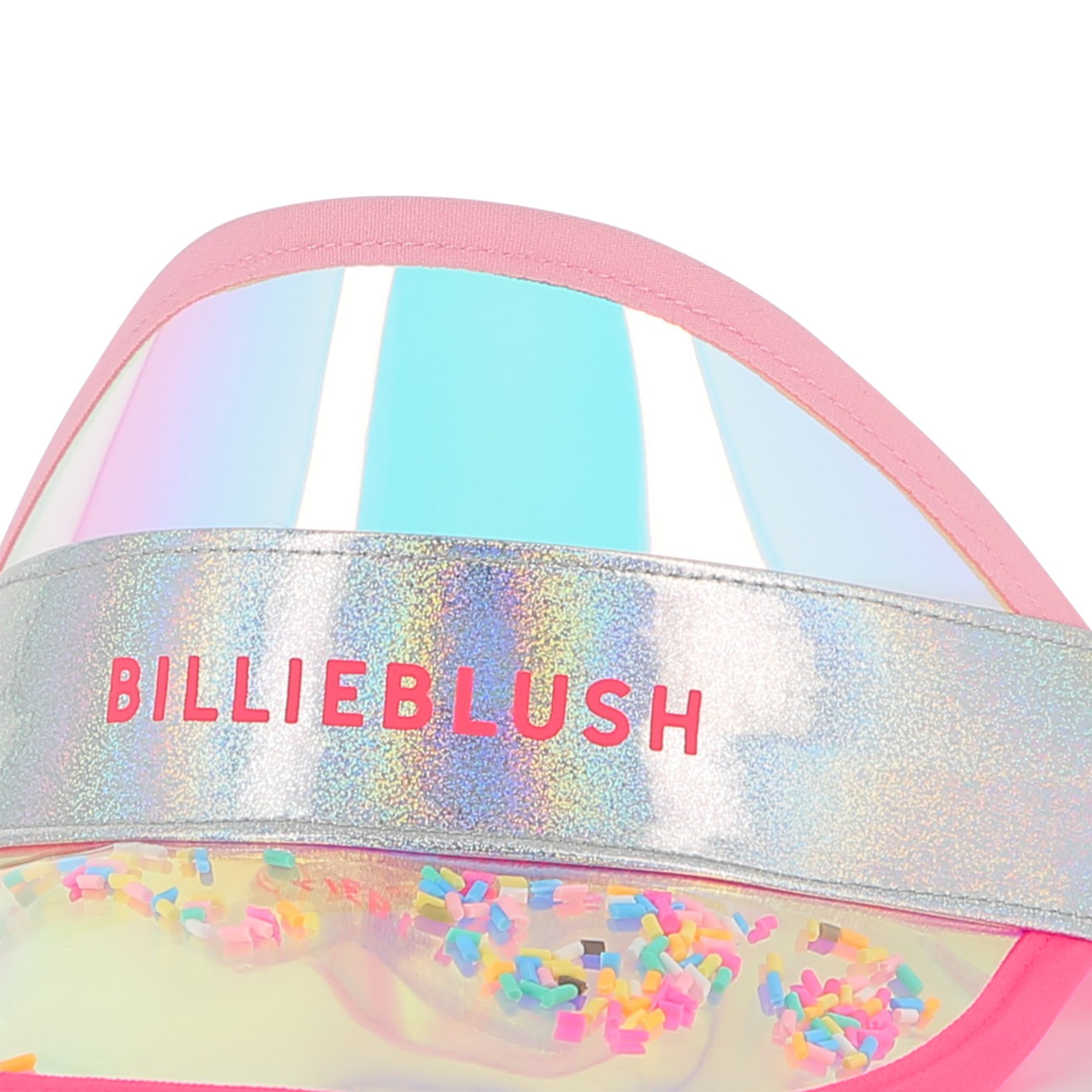 Girls Silver & Pink Transparent Sun Visor