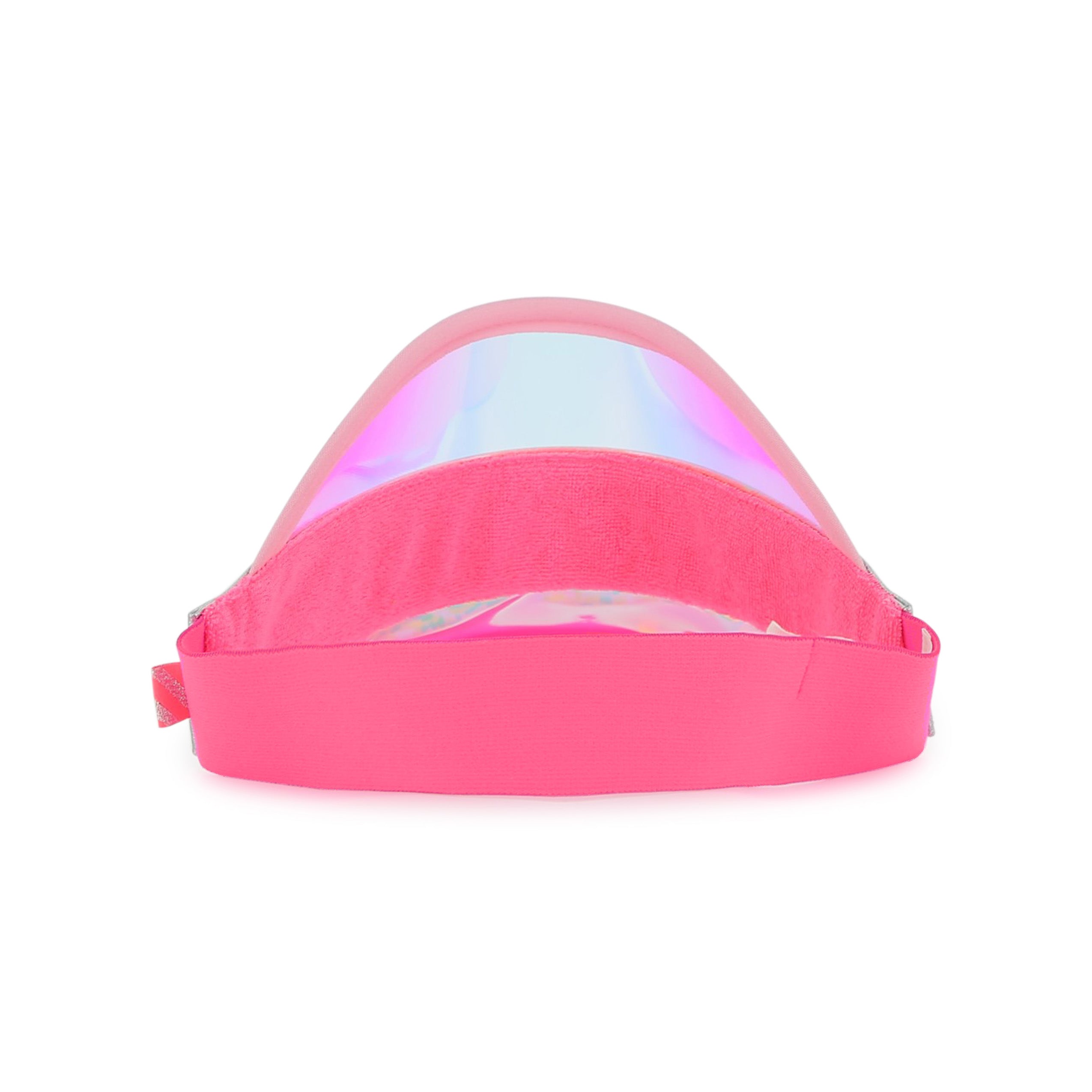 Girls Silver & Pink Transparent Sun Visor