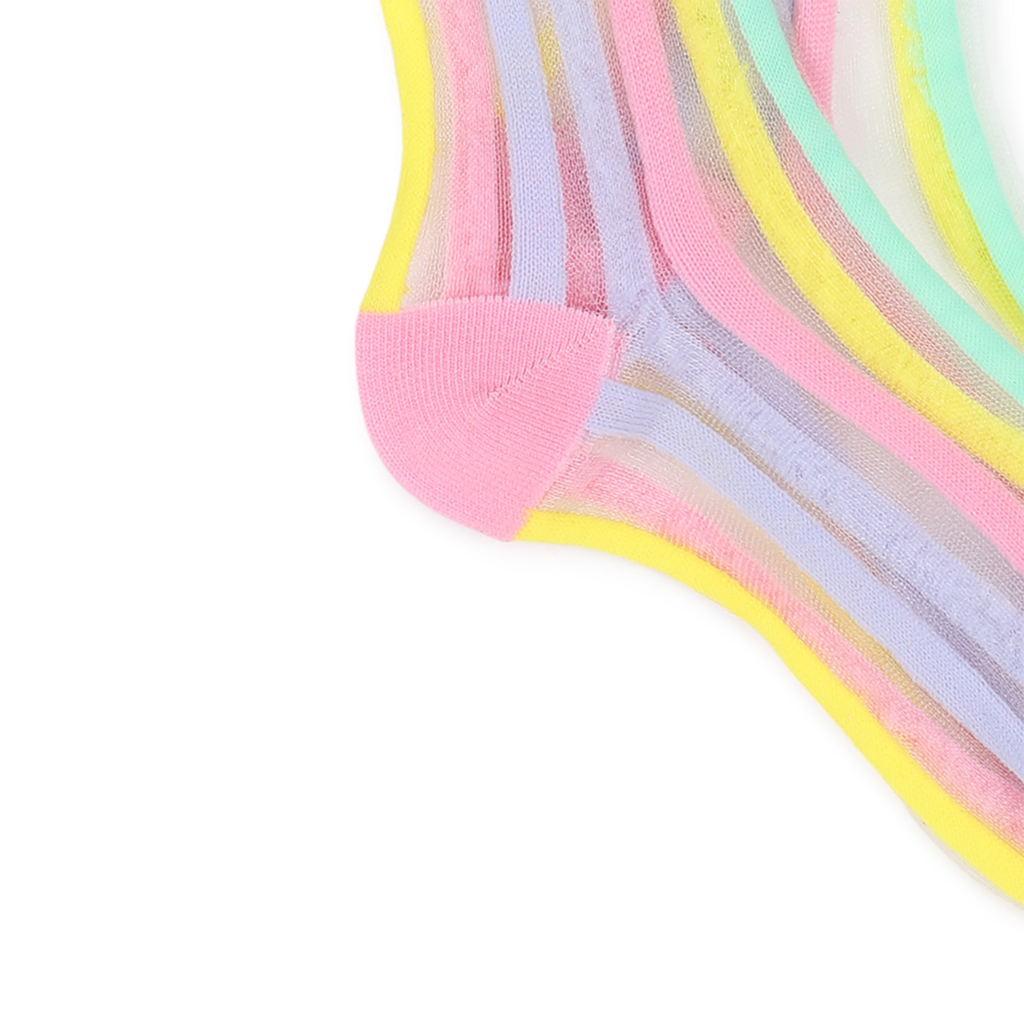 Girls Multicolor Stripes Tulle Socks