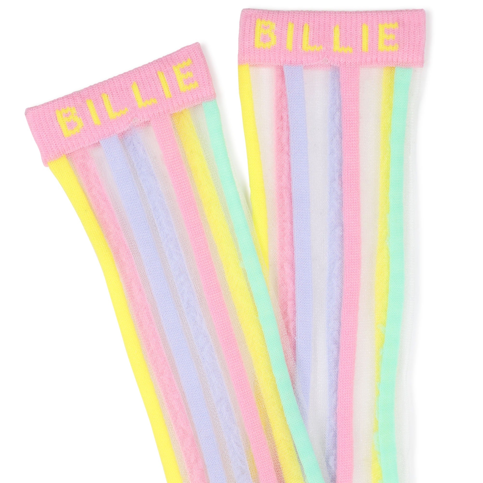 Girls Multicolor Stripes Tulle Socks