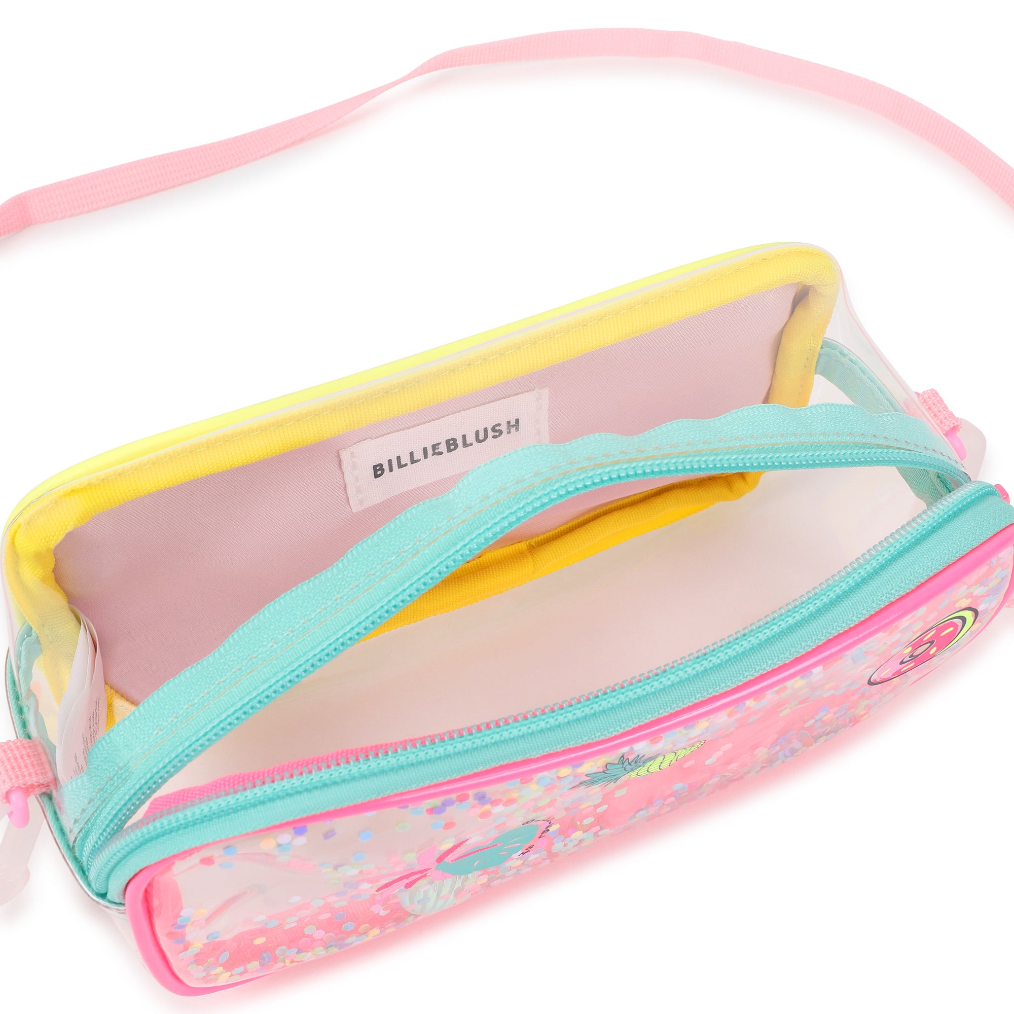 Girls Light Pink Printed Shoulder Bag(17 x 8 x 8cm)