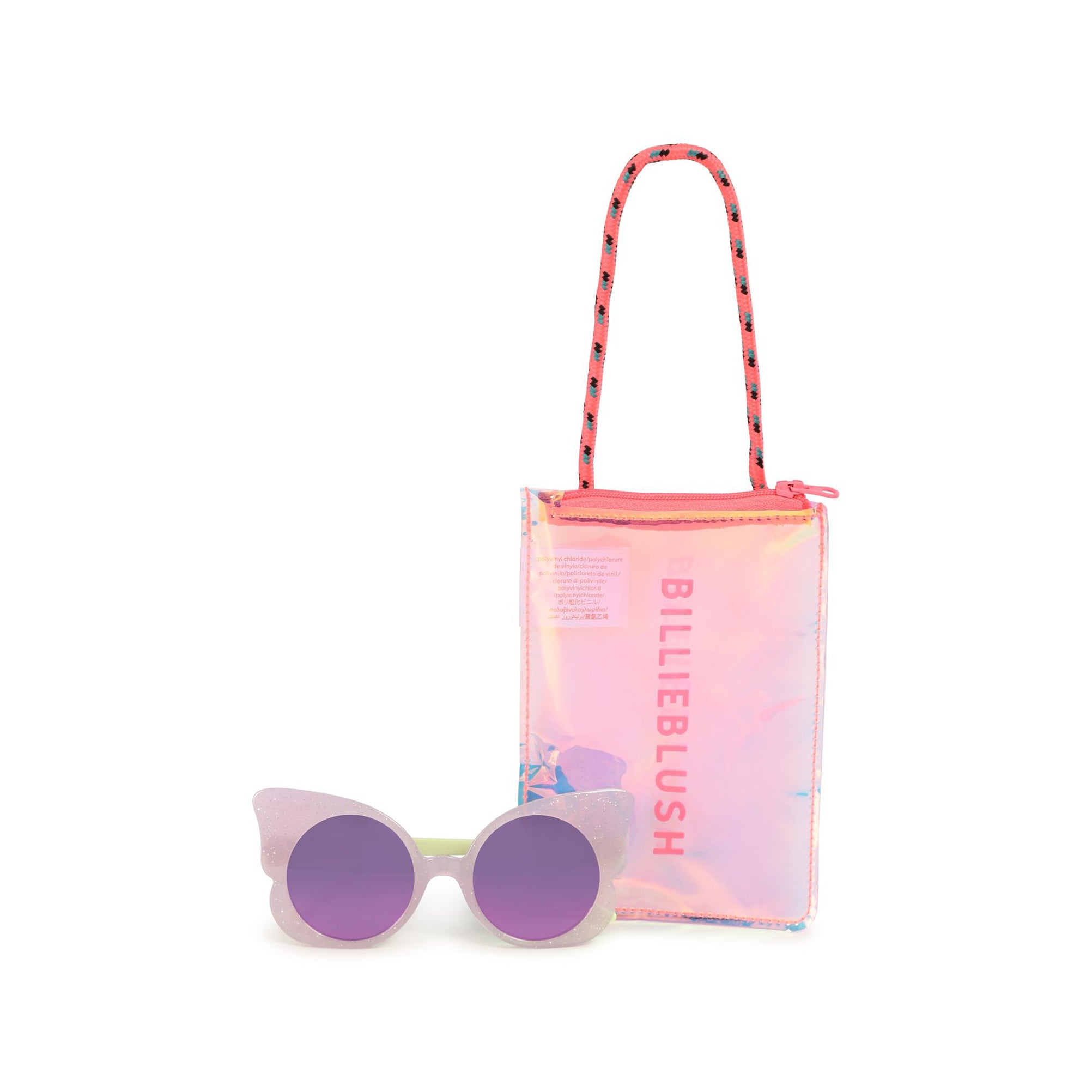 Girls Glittery Pink Butterfly Sunglasses (UV400)