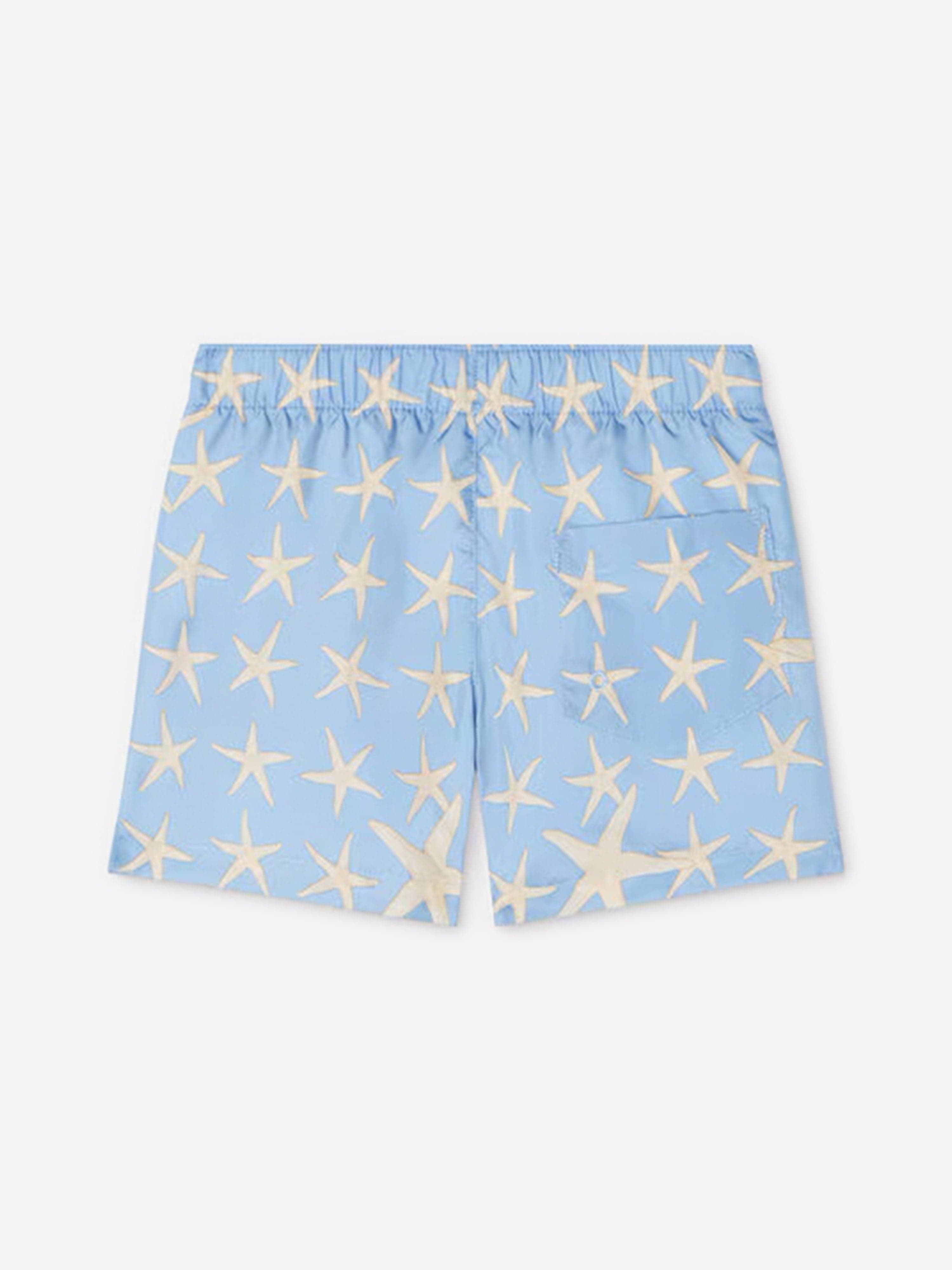 Versace Baby Boys Starfish Swim Shorts in Blue
