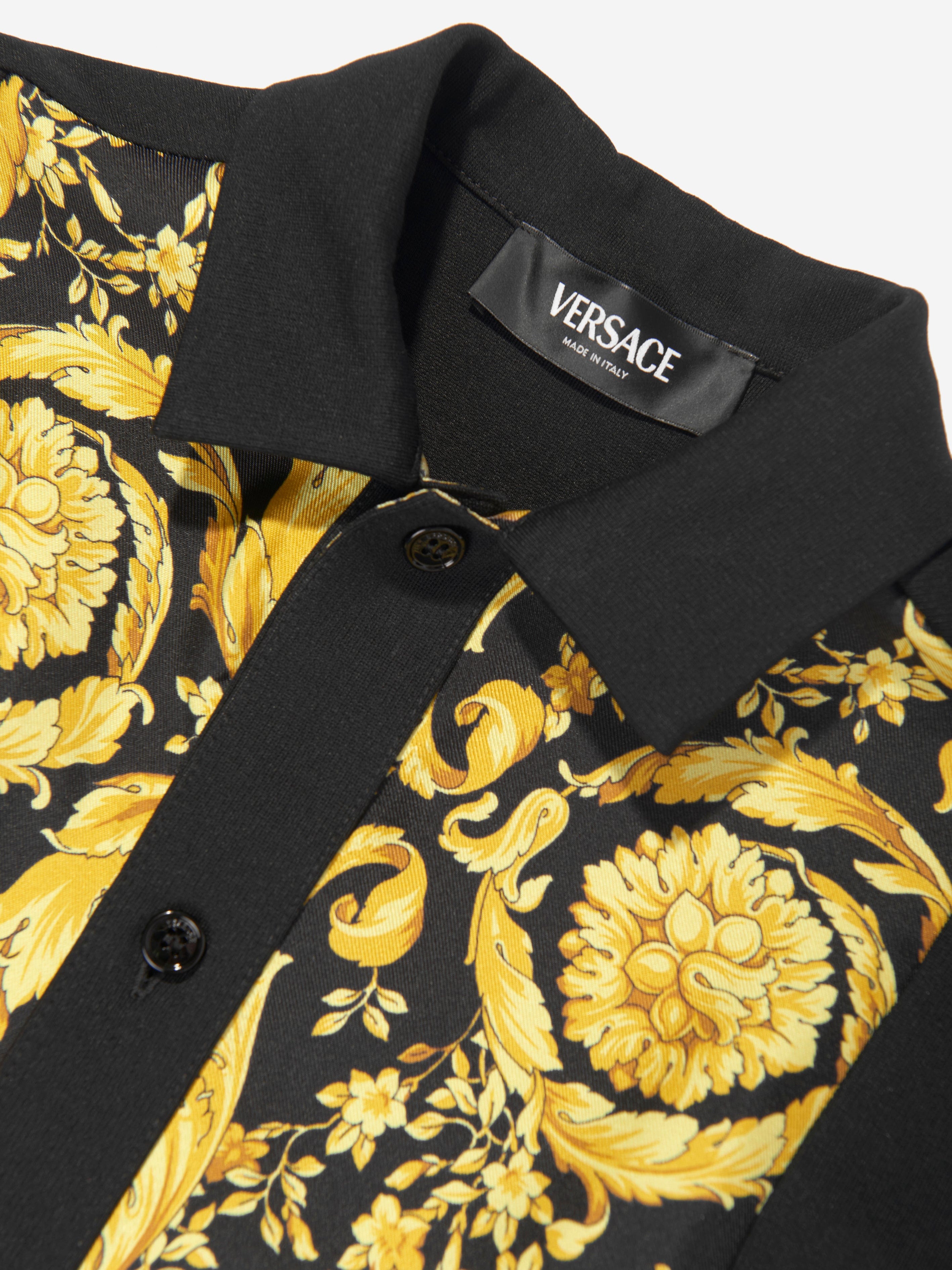 Versace Boys Barocco Shirt in Black