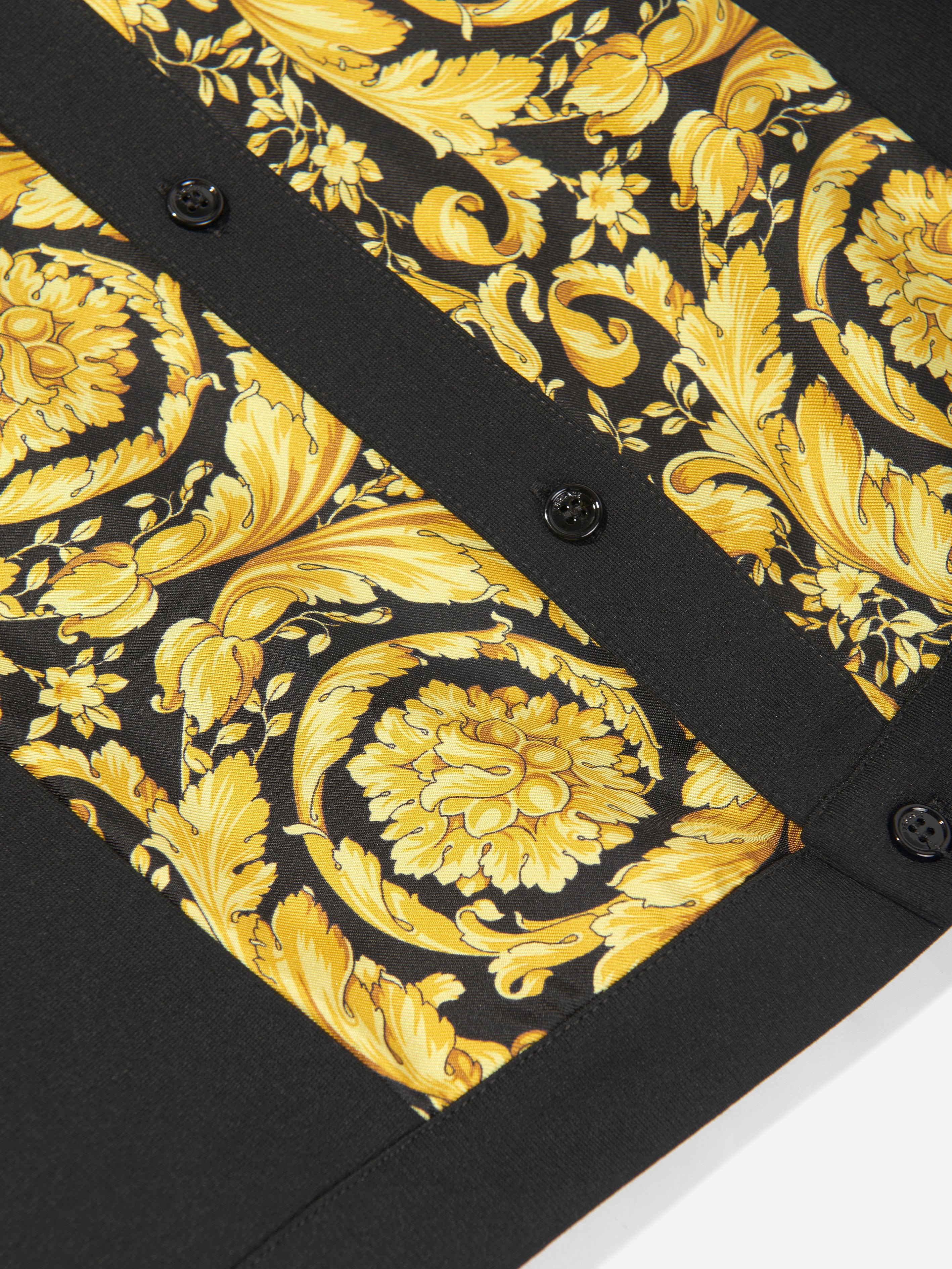 Versace Boys Barocco Shirt in Black