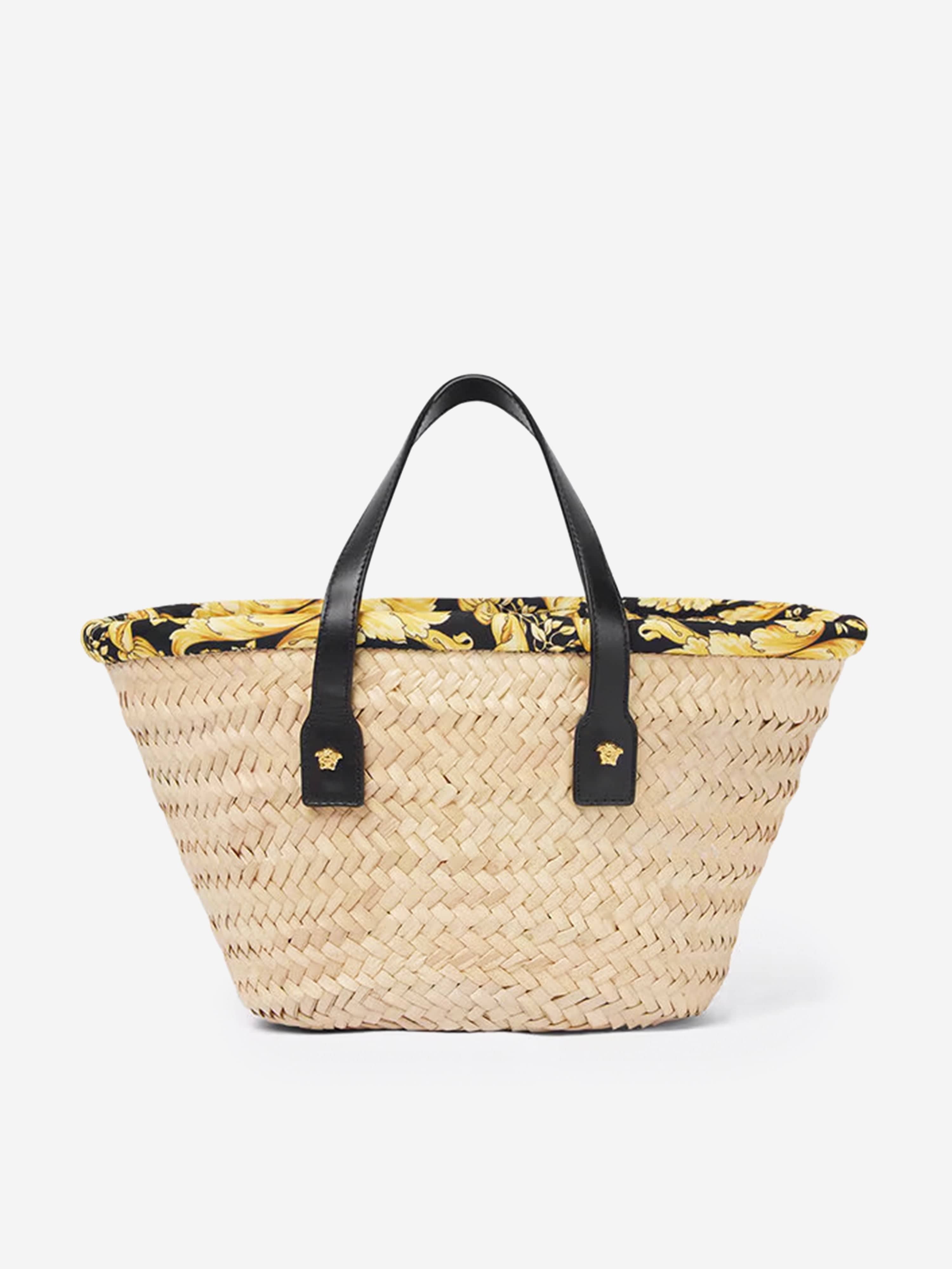 Versace Girls Straw Tote Bag in Beige (28cm)