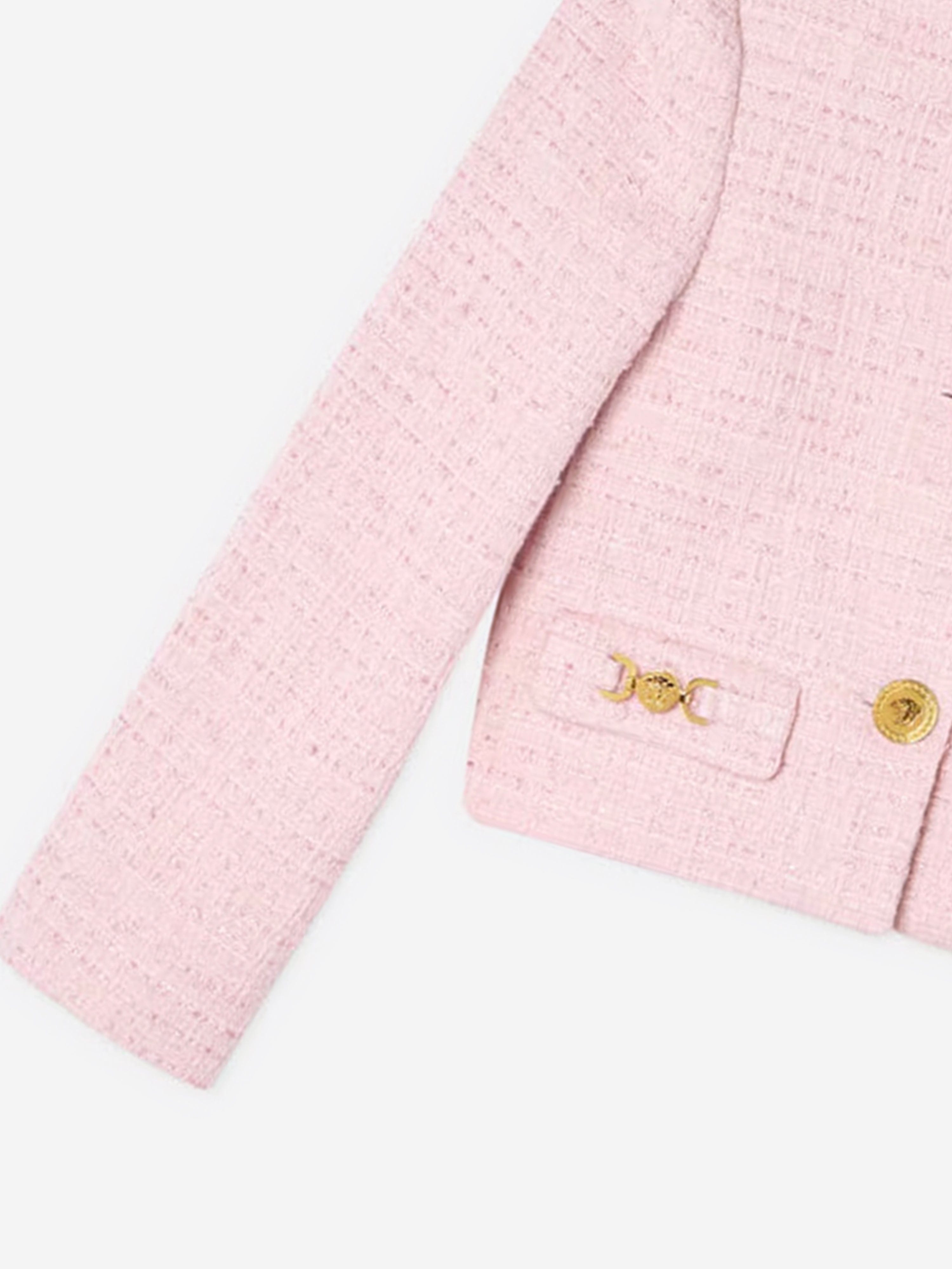 Versace Girls Tweed Jacket in Pink
