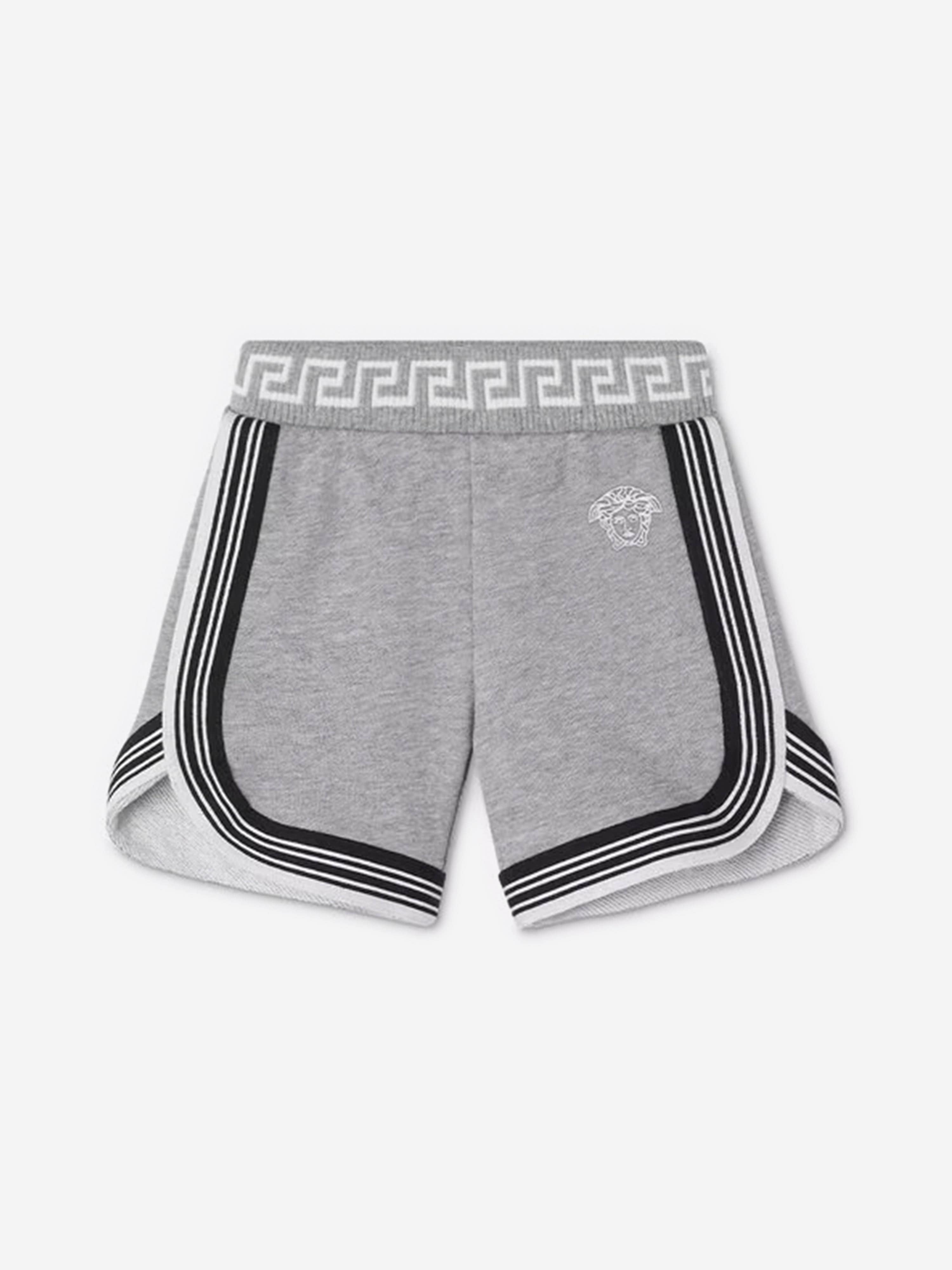 Versace Baby Boys Medusa Logo Shorts in Grey