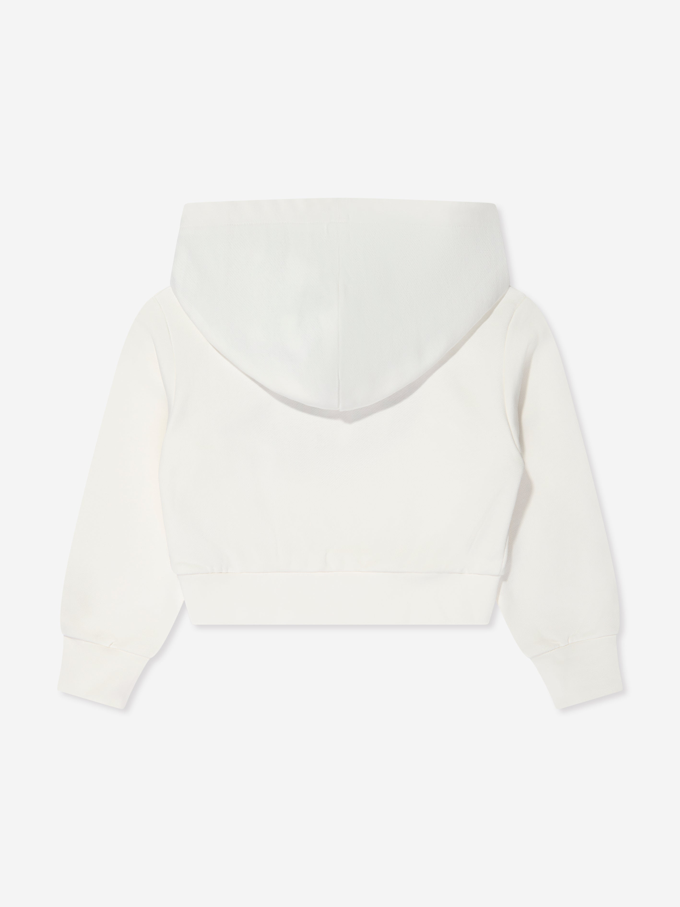 Versace Girls Embroidered Logo Hoodie in White