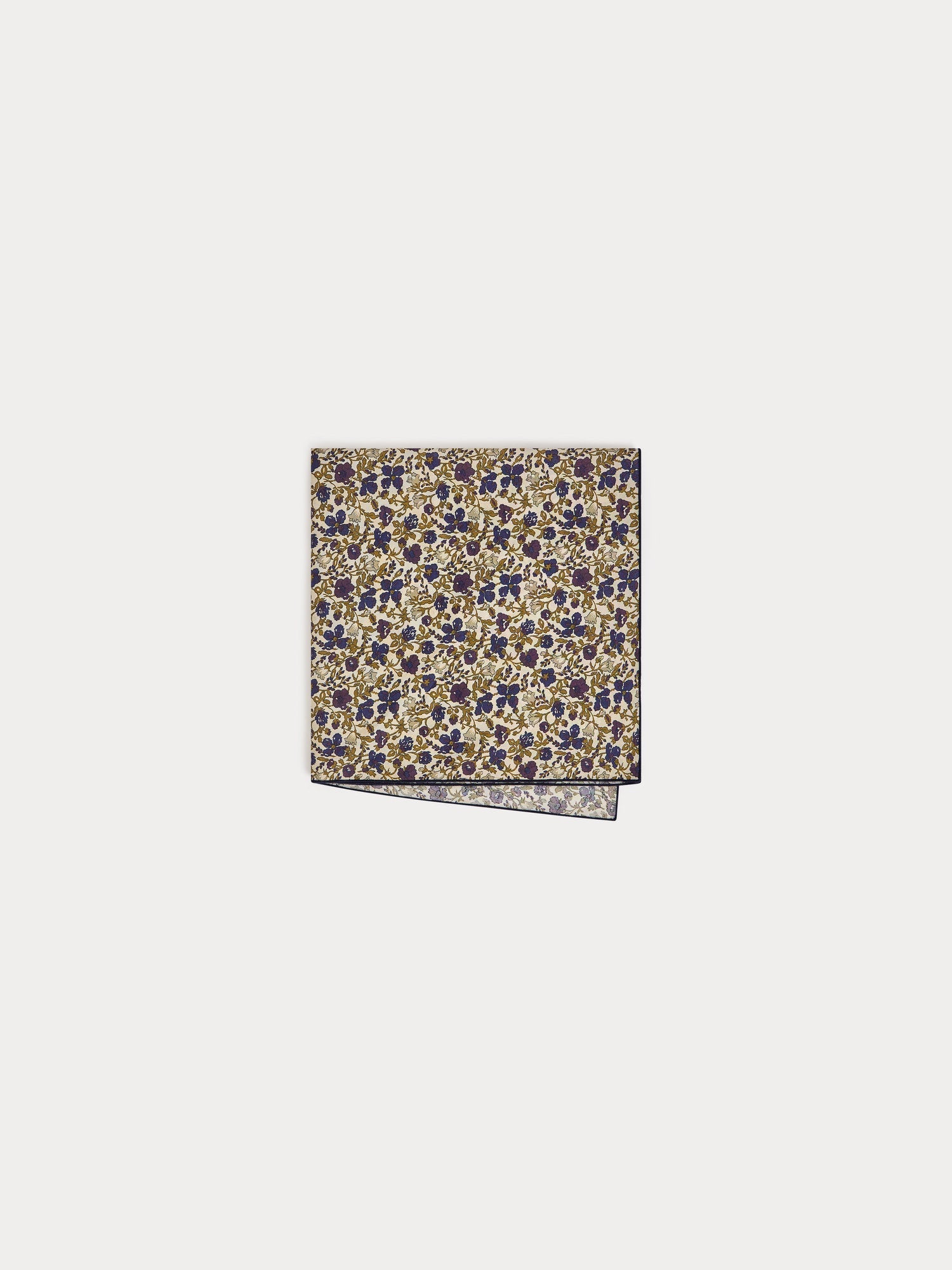 Girls Beige Floral Cotton Scarf