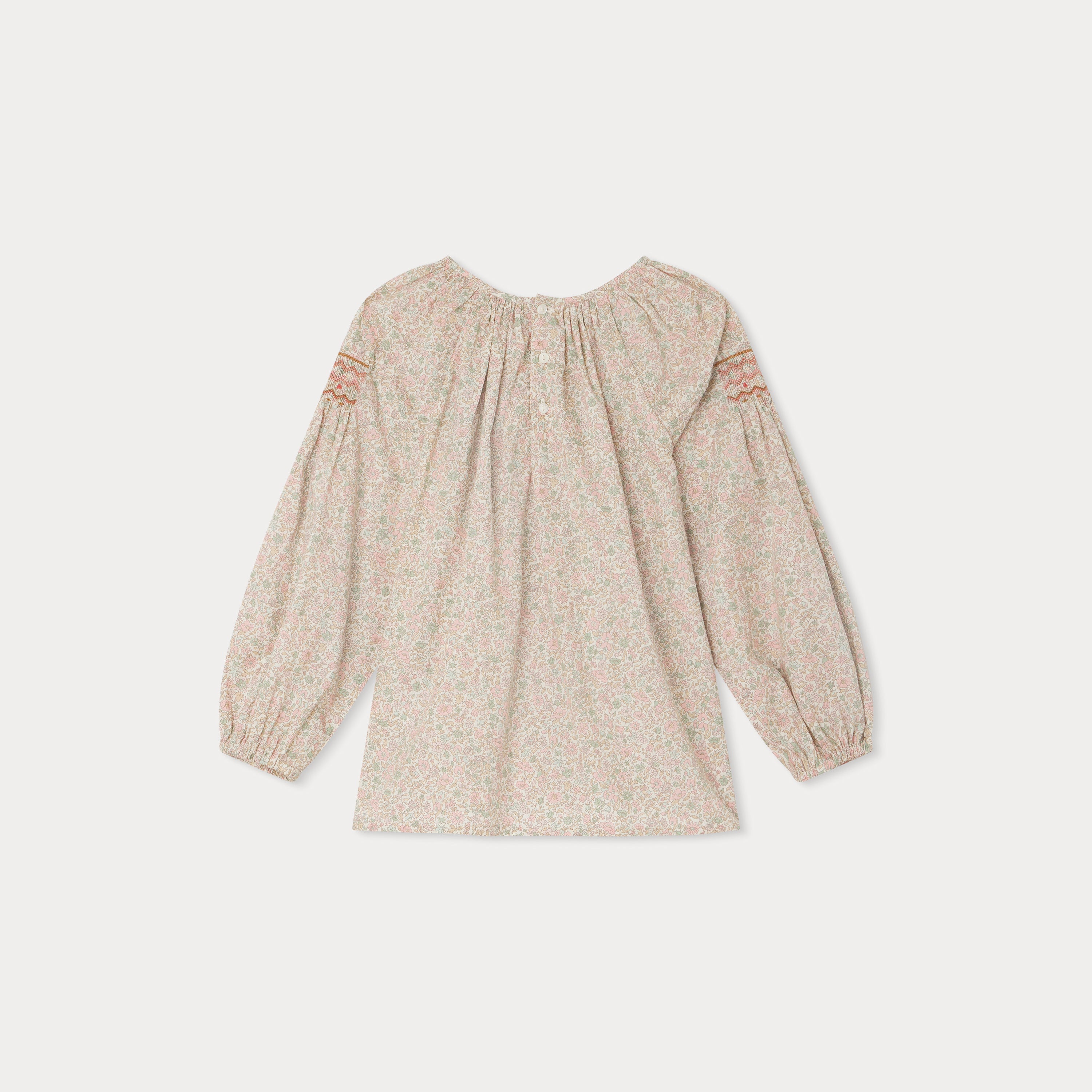 Girls Pink Floral Cotton Top