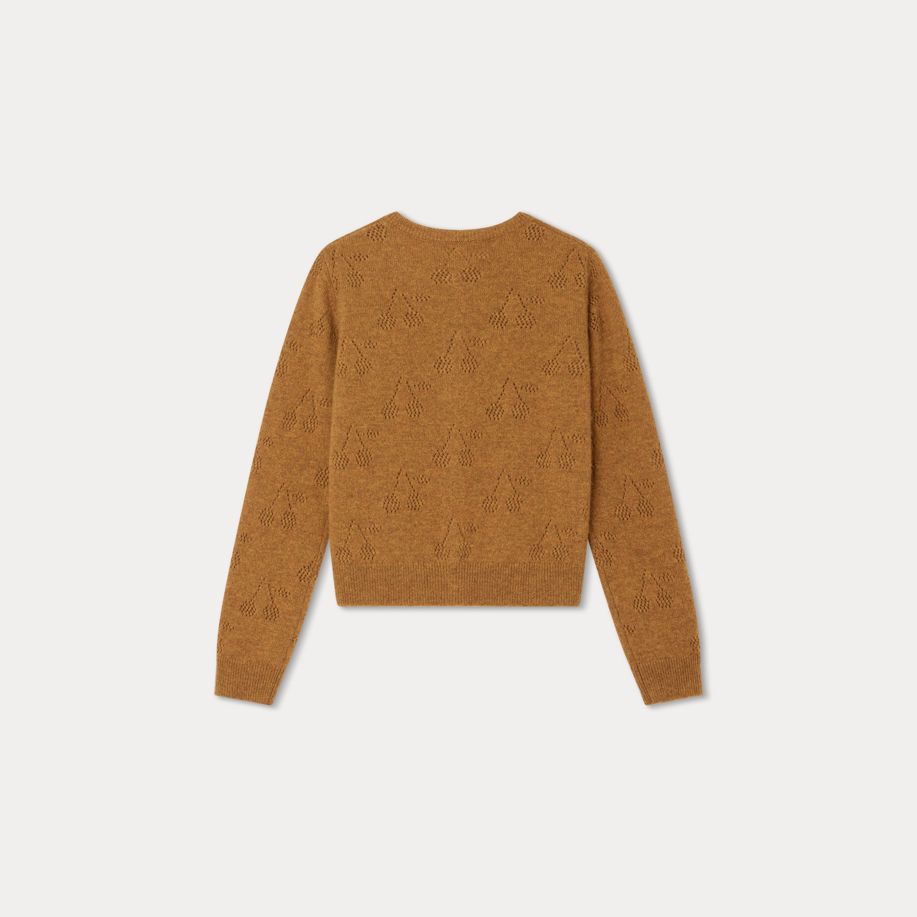 Girls Camel Cashmere Cardigan