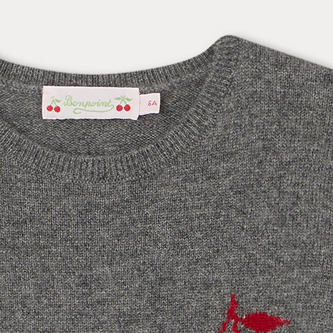 Girls Grey Logo Cashmere Sweater