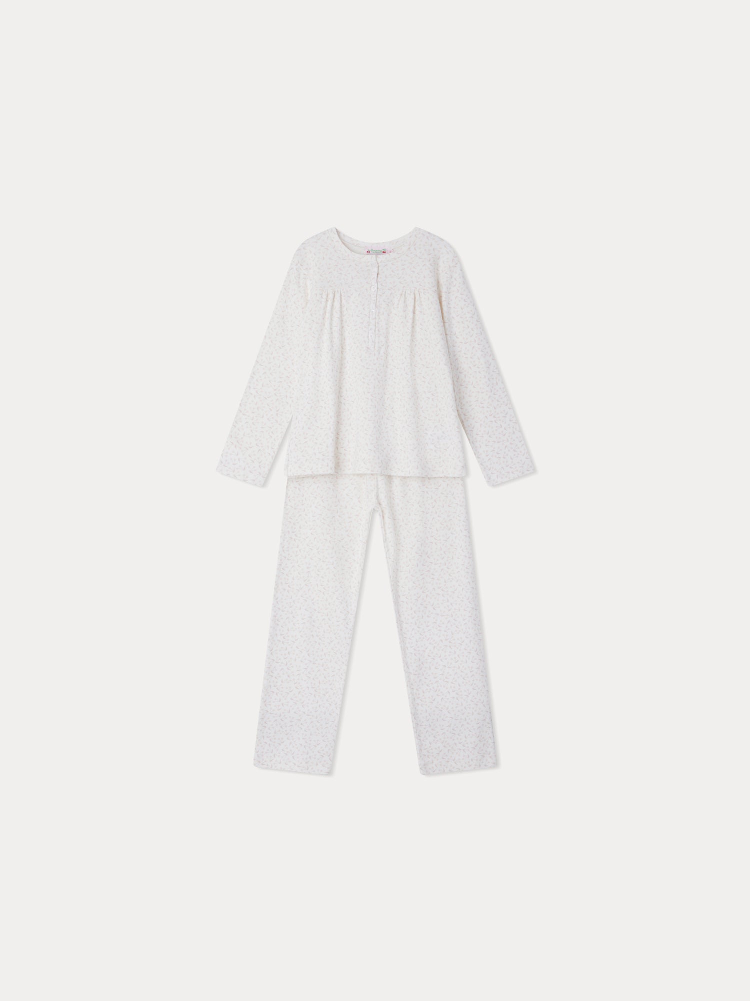 Girls Light Pink Logo Cotton Nightwear Set