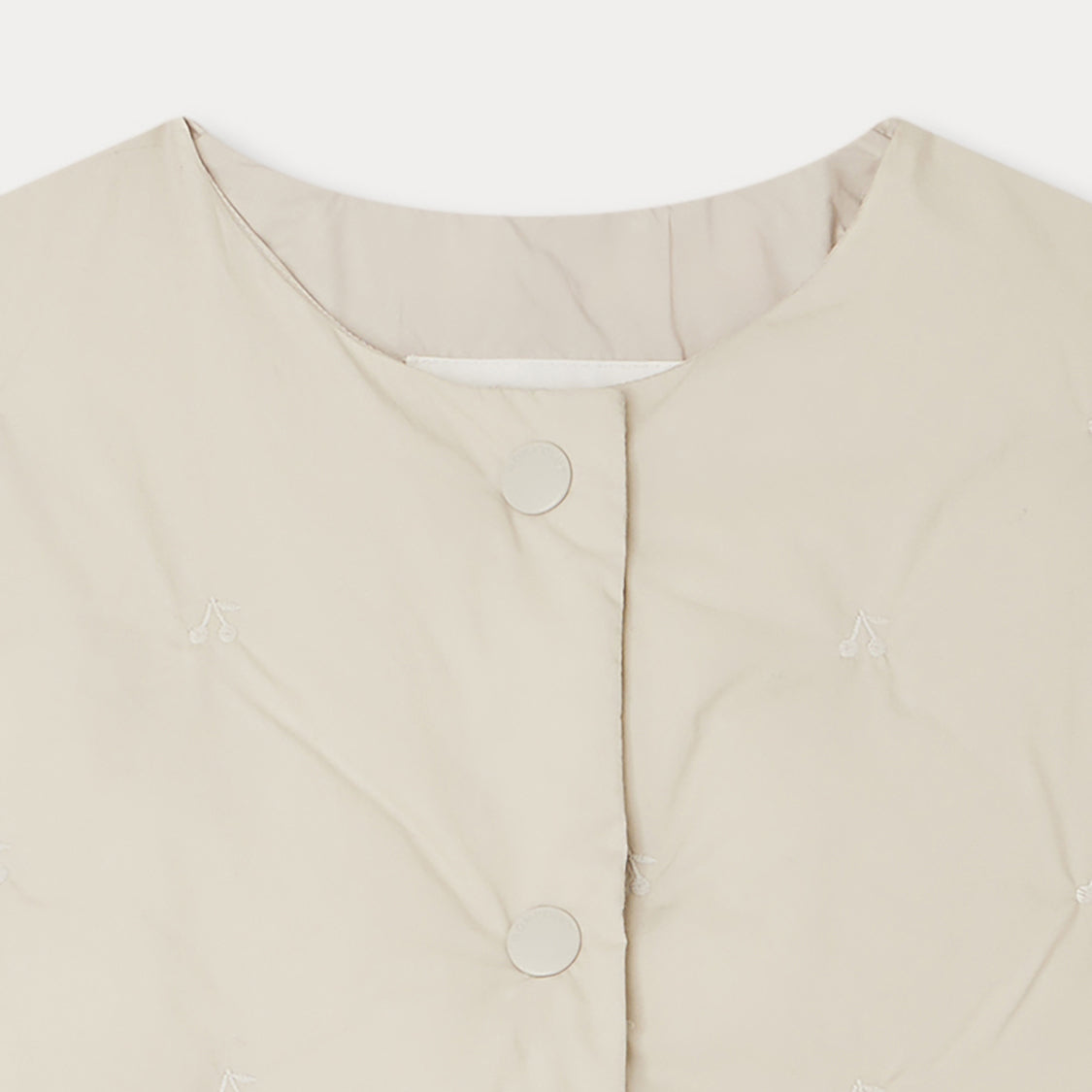 Girls White Padded Jacket